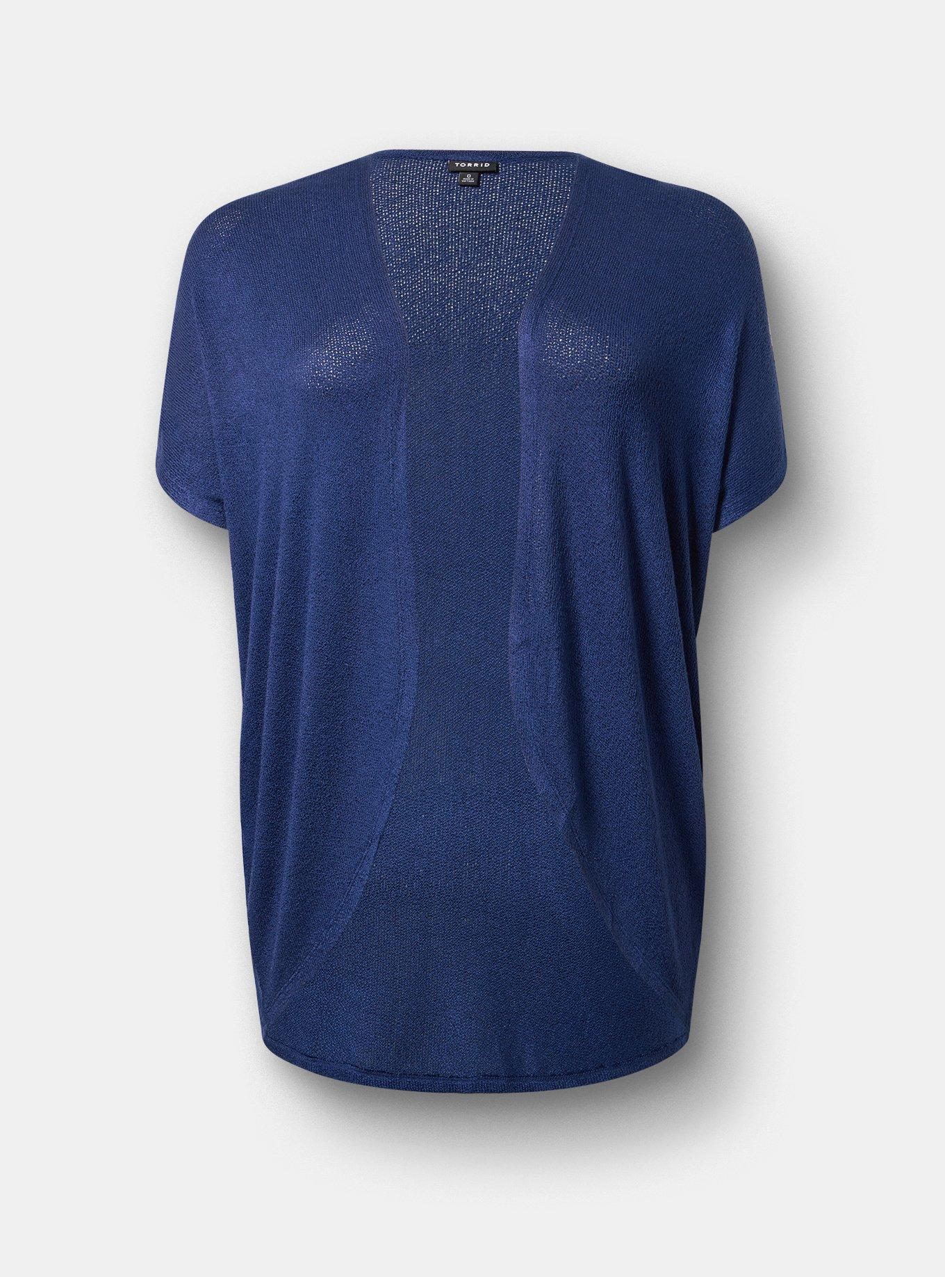 Open Front Cocoon Cardigan, MEDIEVAL BLUE, hi-res