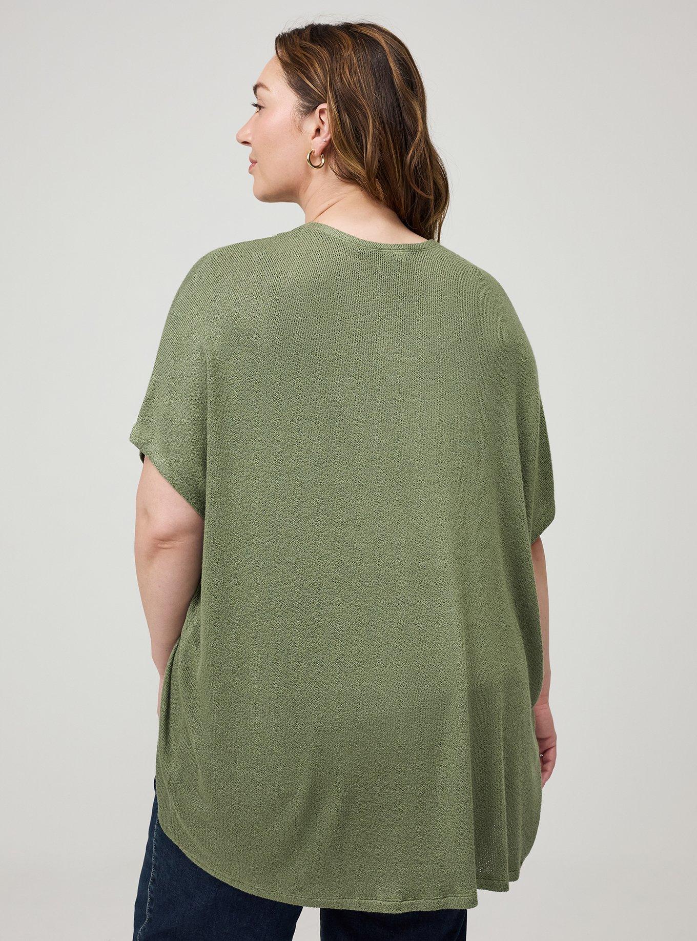 Open Front Cocoon Cardigan, OLIVINE, alternate