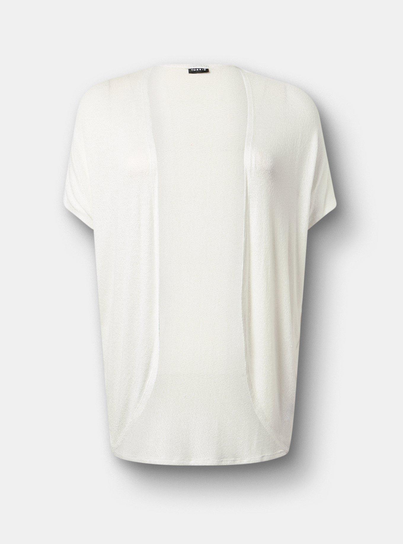 Open Front Cocoon Cardigan, BLANC DE BLANC, hi-res