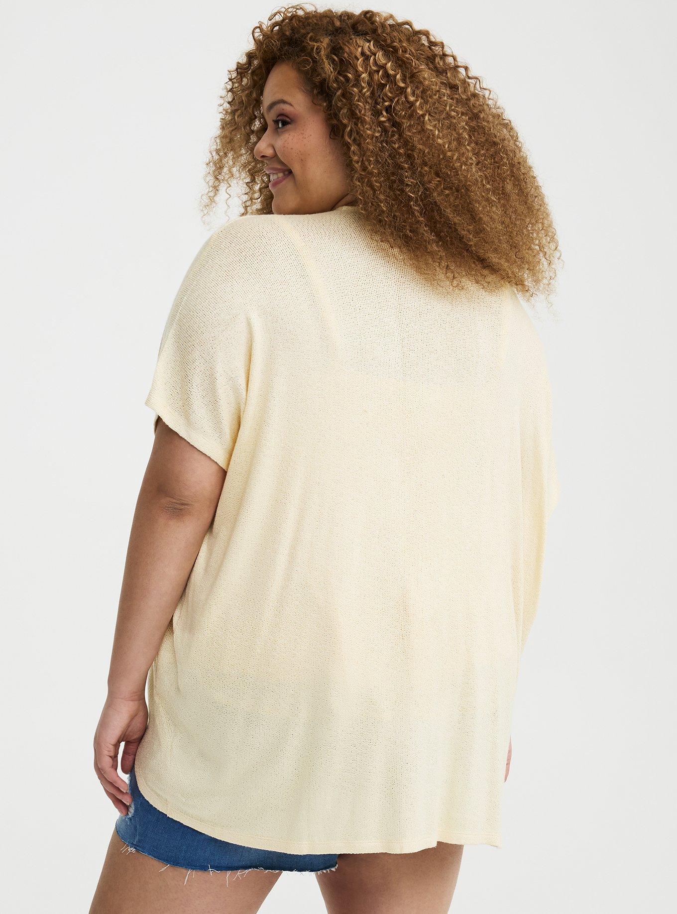 Open Front Cocoon Cardigan, SUMMER MELON, alternate