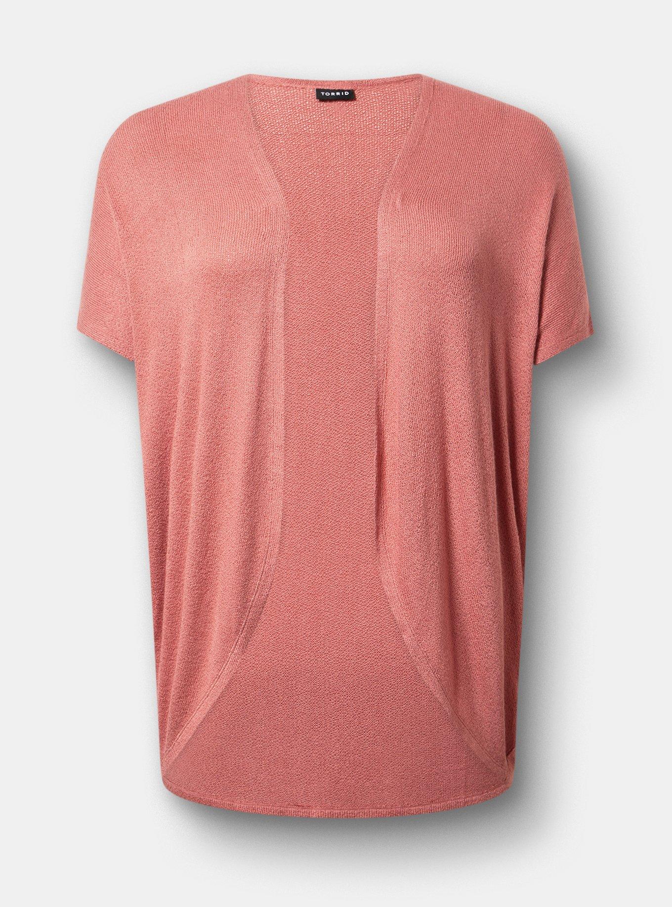 Open Front Cocoon Cardigan, LIGHT MAHOGANY, hi-res