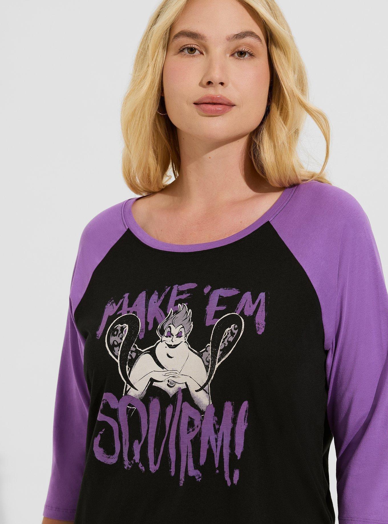 Disney Ursula Classic Fit Cotton Raglan Top