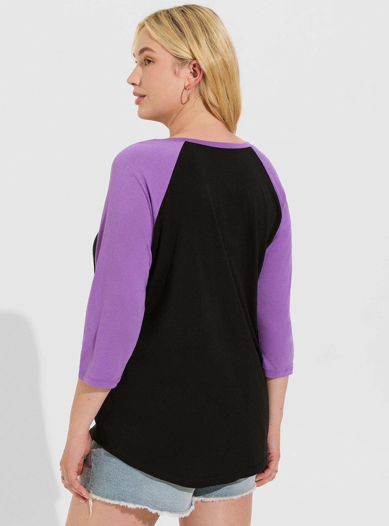 Plus Size - Disney Ursula Classic Fit Cotton Raglan Top - Torrid