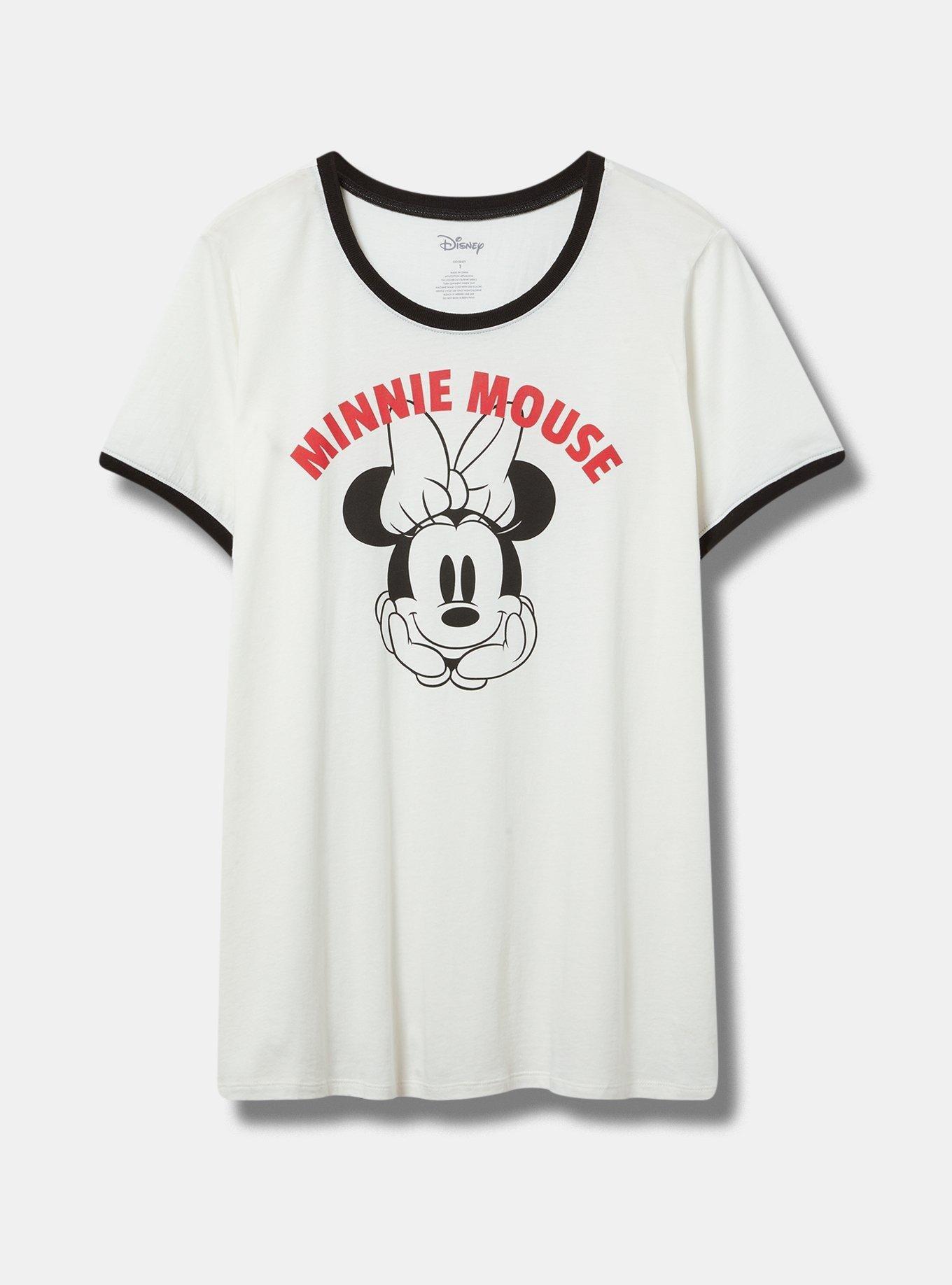 Disney Minnie Mouse Classic Fit Cotton Ringer Tee