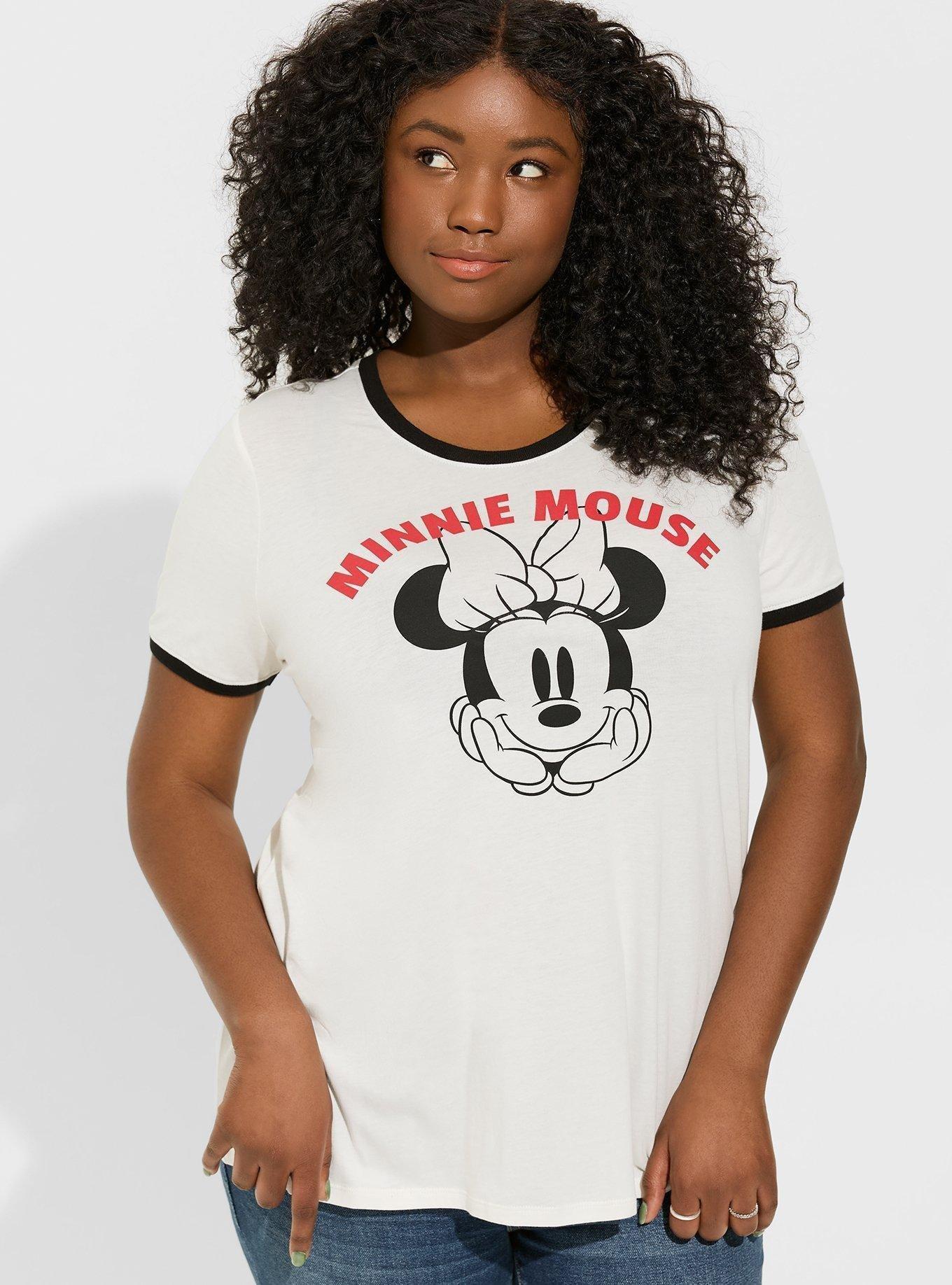 Disney Minnie Mouse Classic Fit Cotton Ringer Tee