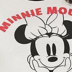 Disney Minnie Mouse Classic Fit Cotton Ringer Tee, CLOUD DANCER, swatch