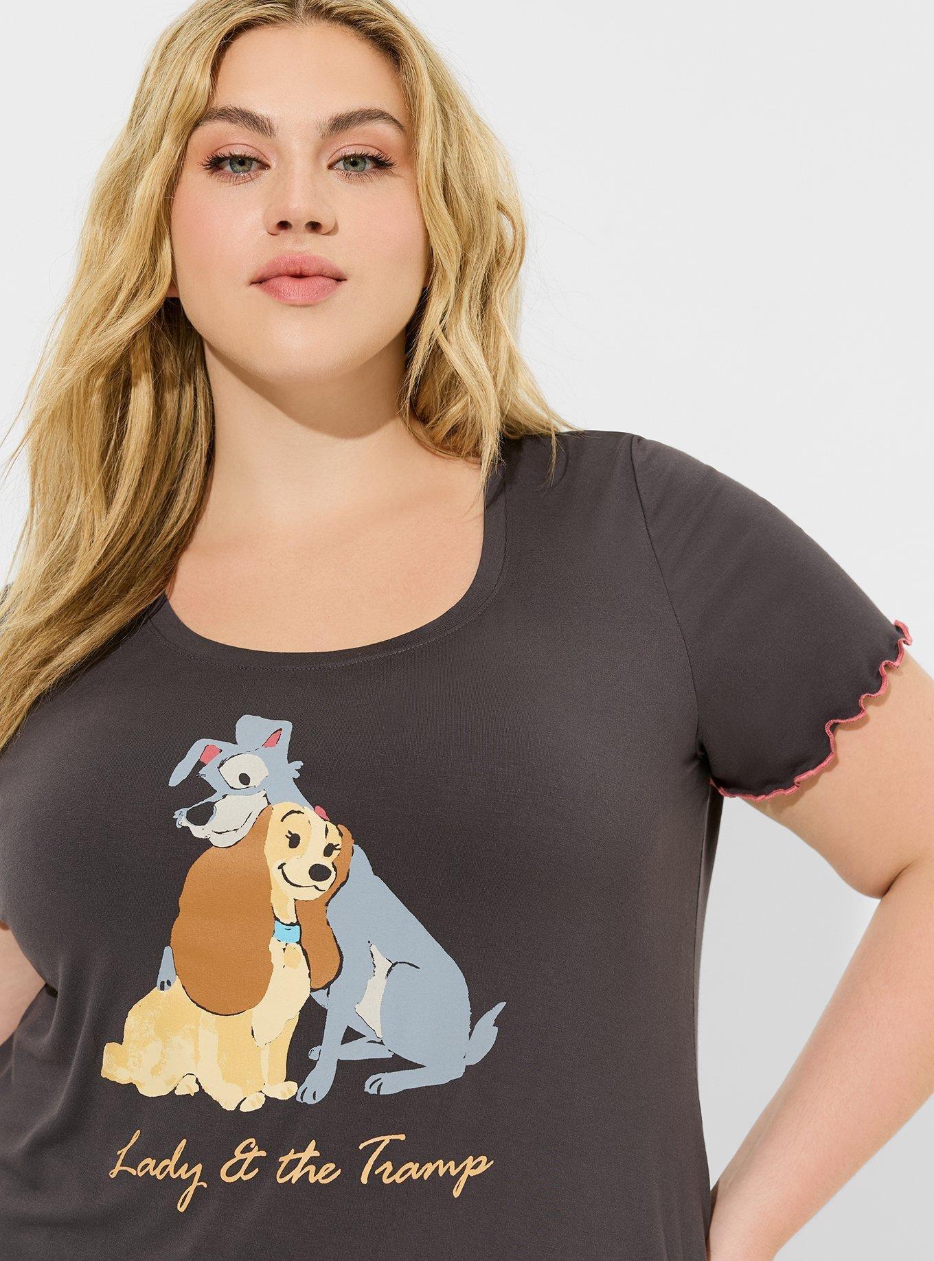 Disney Lady And The Tramp Lettuce Hem Sleep Top