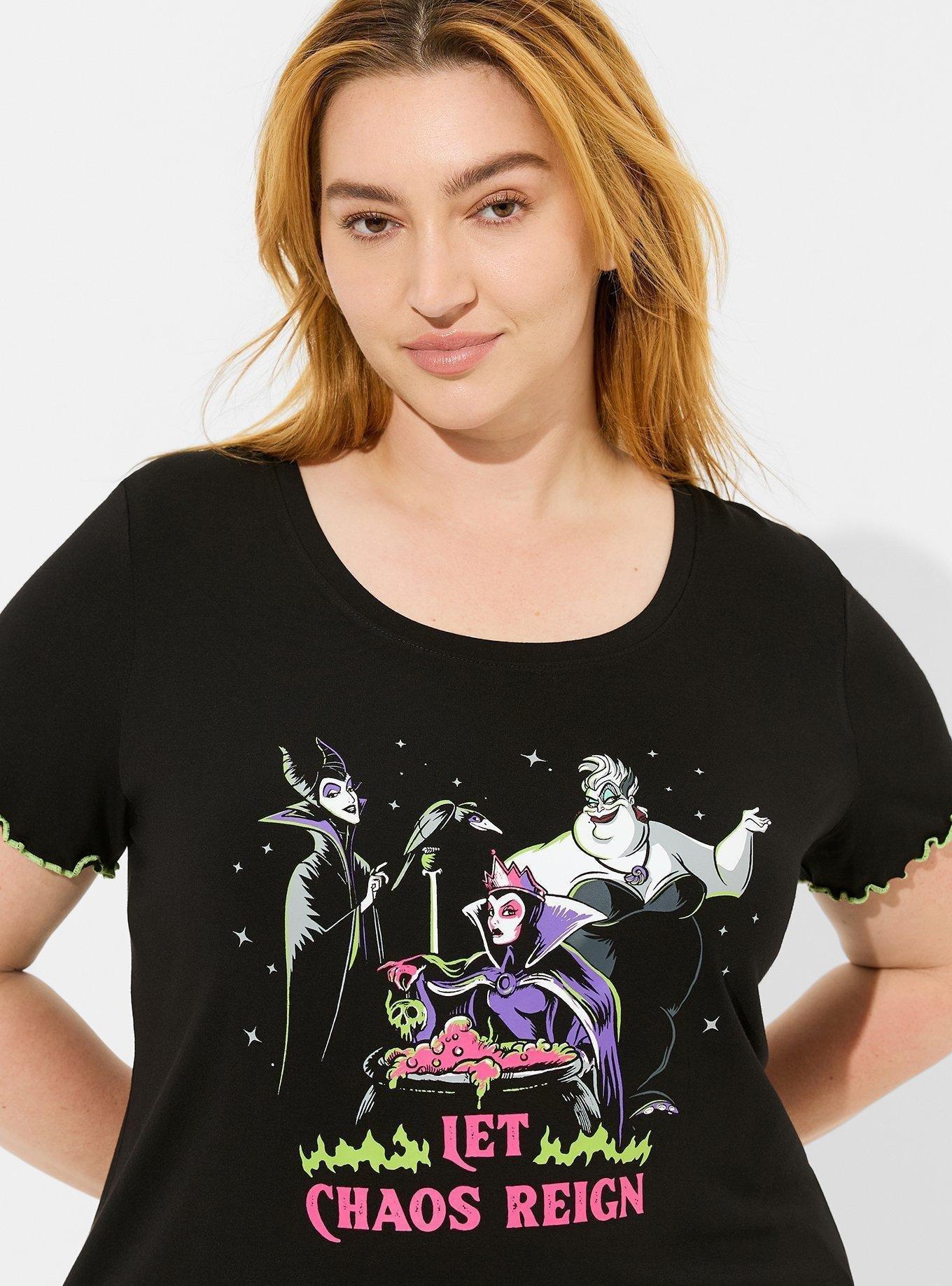 Disney Villains Lettuce Hem Sleep Top, DEEP BLACK, alternate