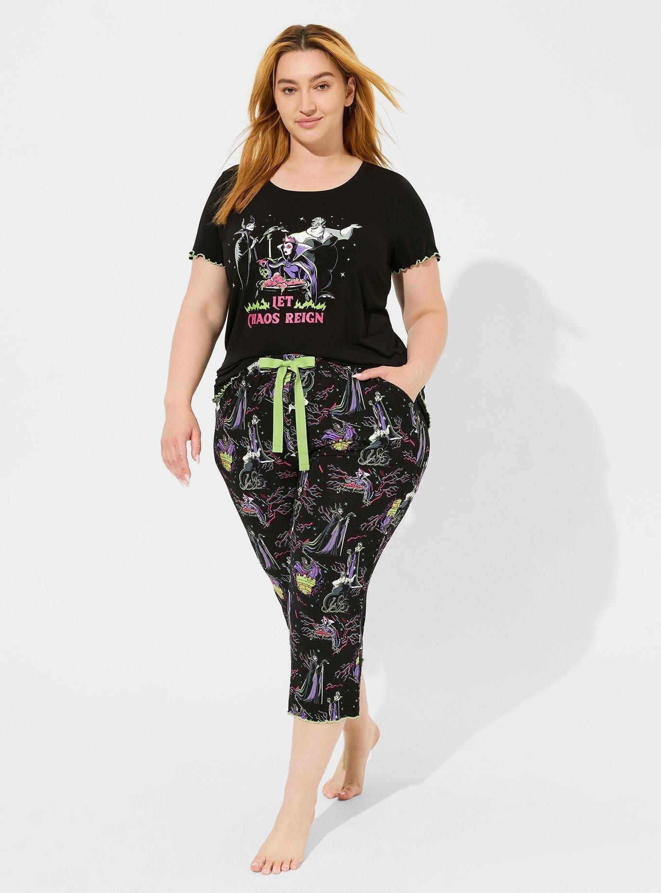 Disney Villains Lettuce Hem Sleep Top, DEEP BLACK, alternate