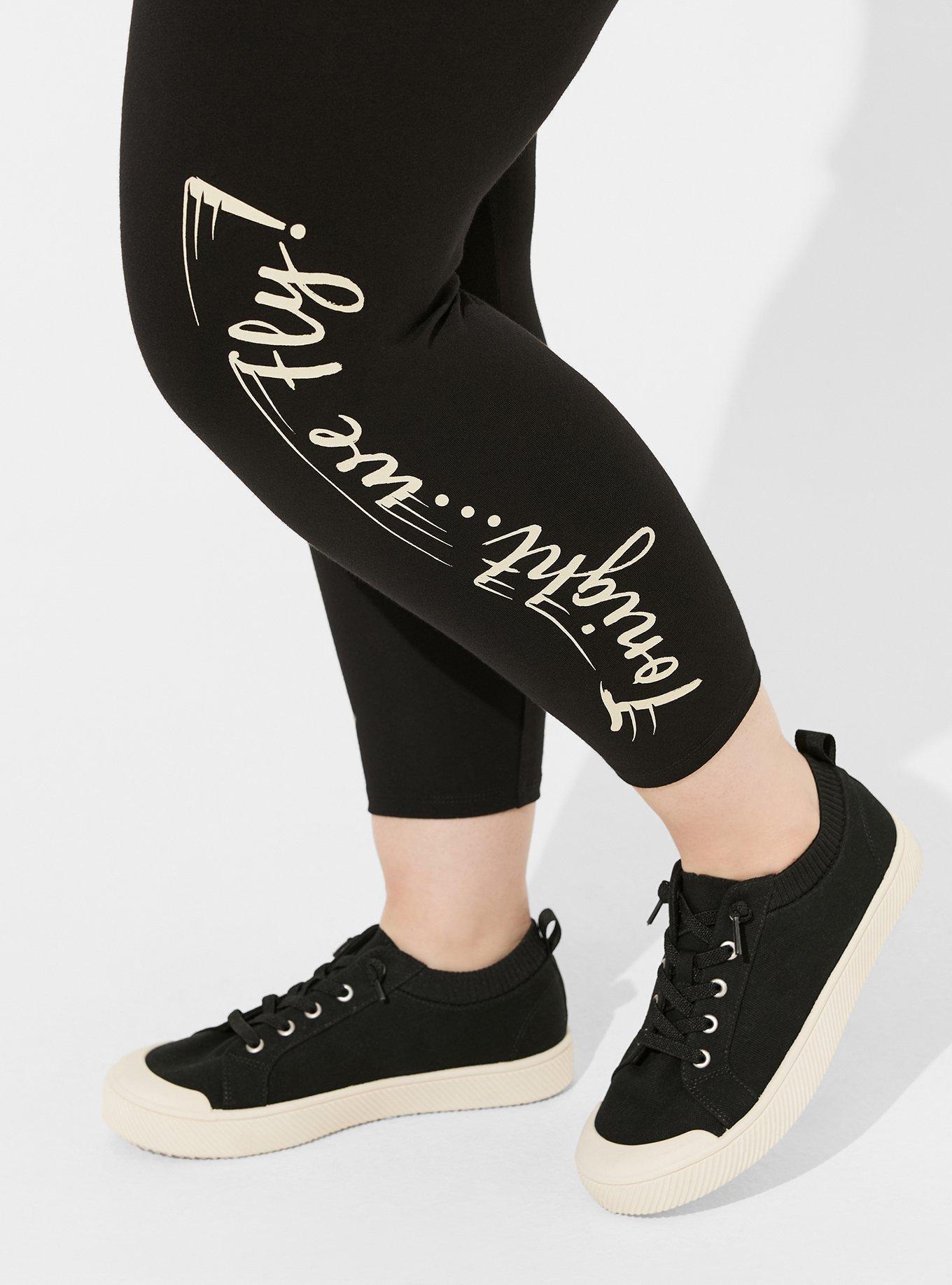 Plus Size Disney Hocus Pocus Icon Crop Legging, DEEP BLACK, alternate