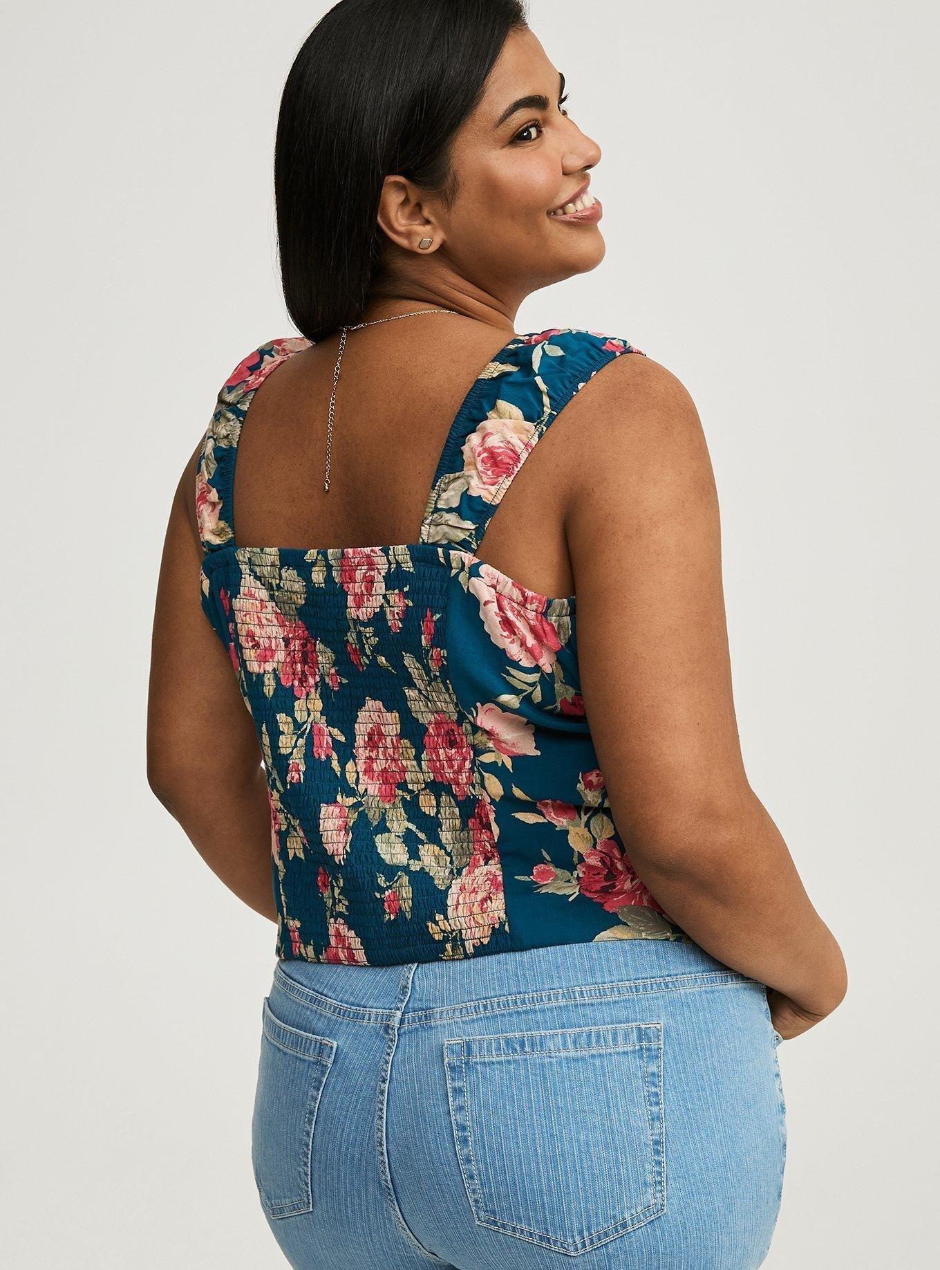 Challis Smocked Crop Top
