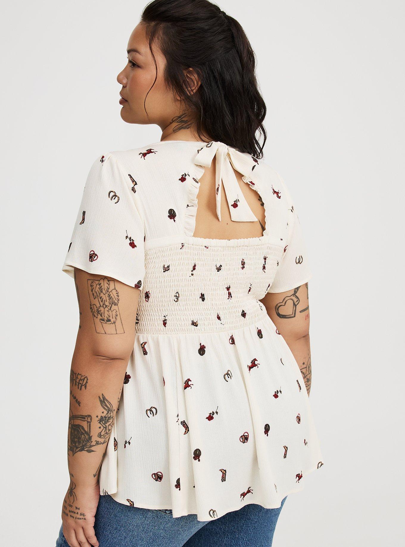 Smocked Babydoll Top