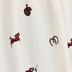 Smocked Babydoll Top, WILD FRONTIER BIRCH, swatch