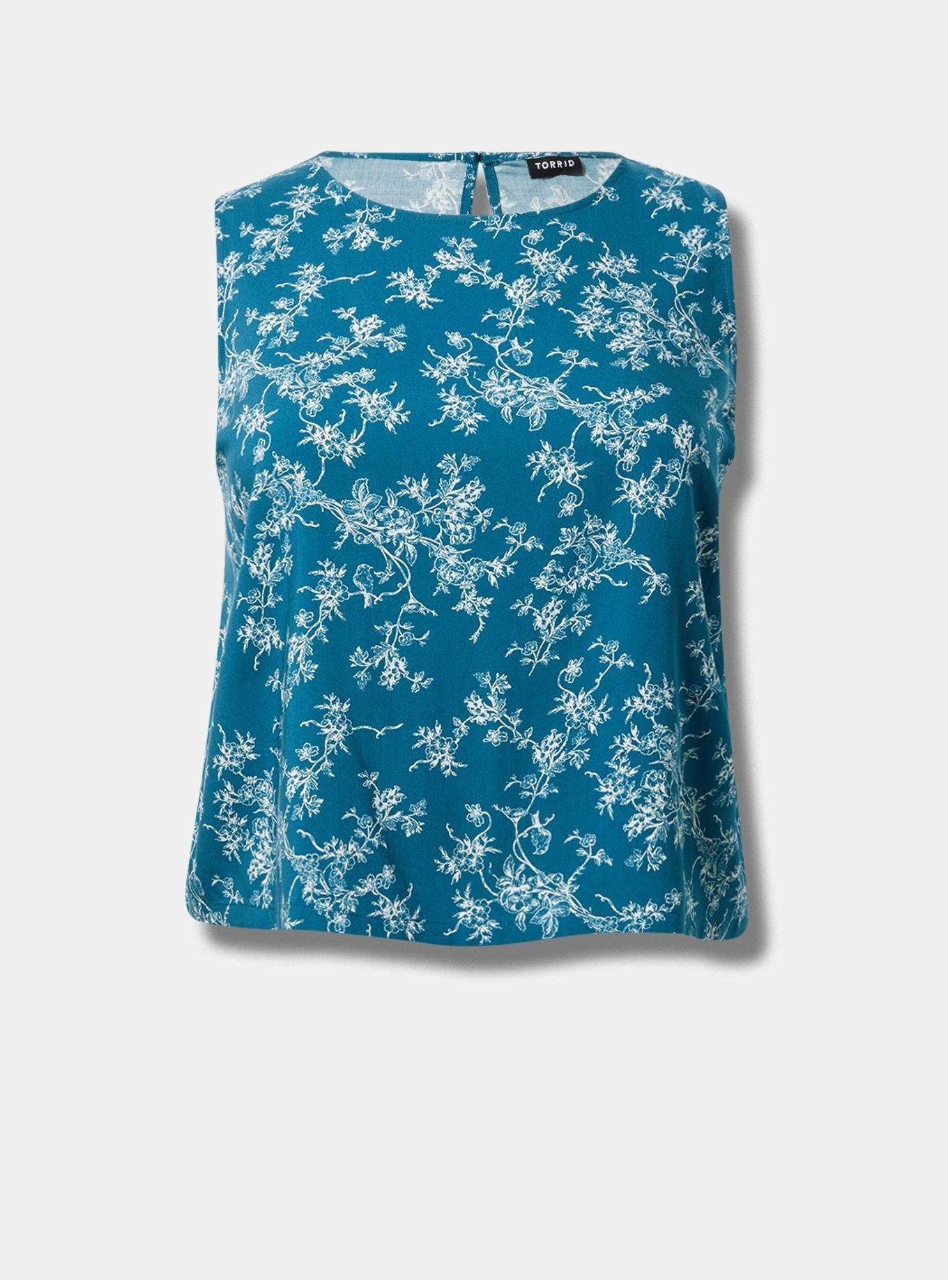 Challis Crop Shell Top