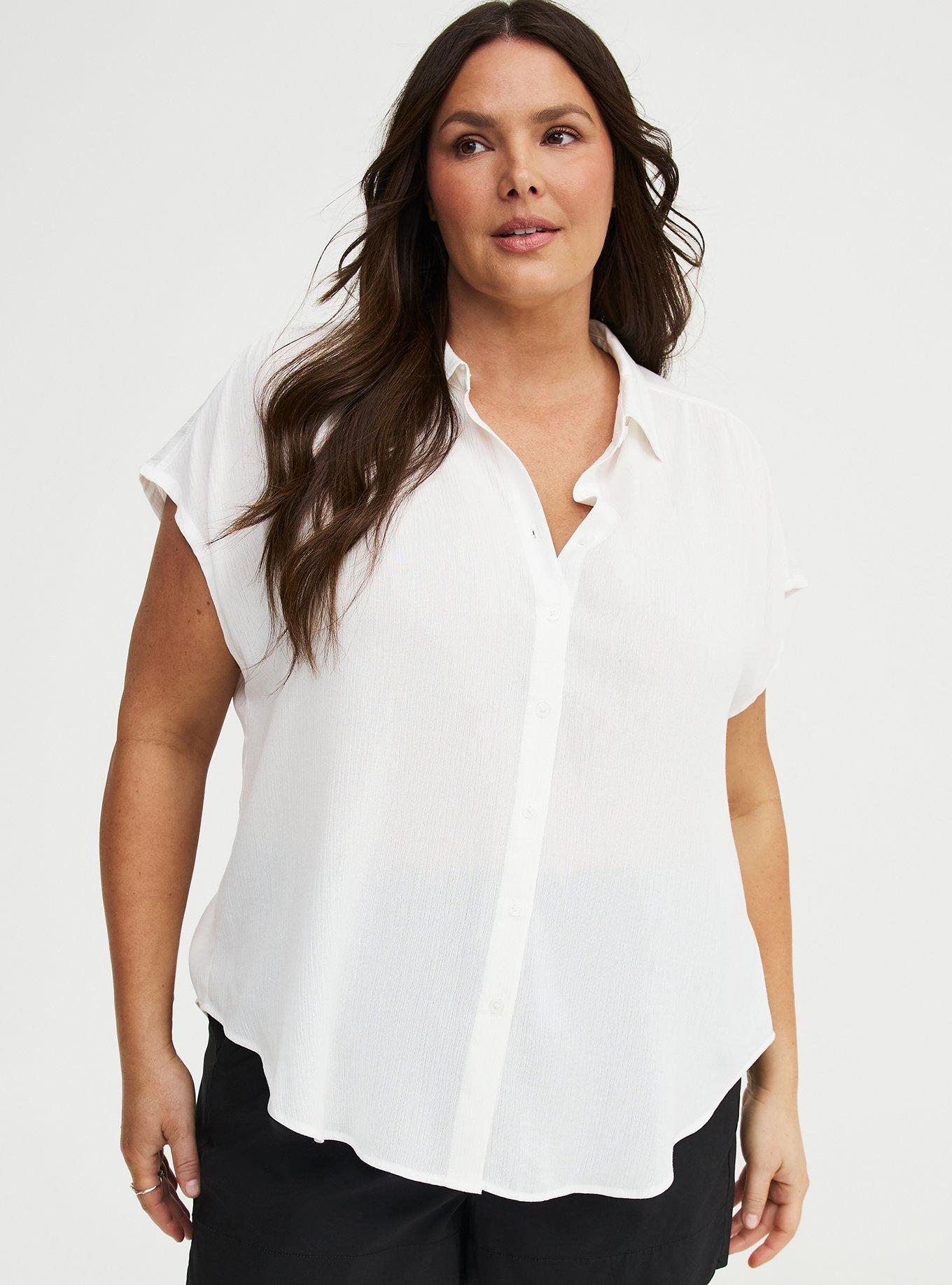 Crinkle Gauze Dolman Shirt, BLANC DE BLANC, alternate