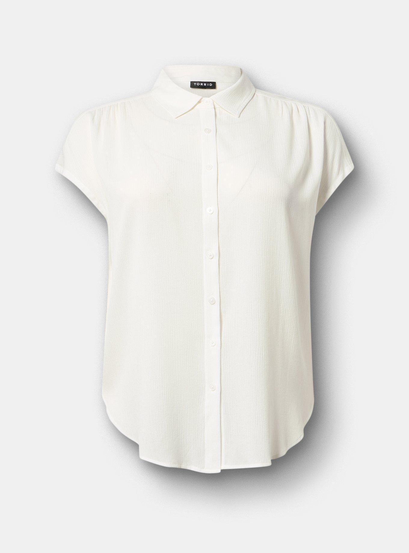 Crinkle Gauze Dolman Shirt, BLANC DE BLANC, hi-res