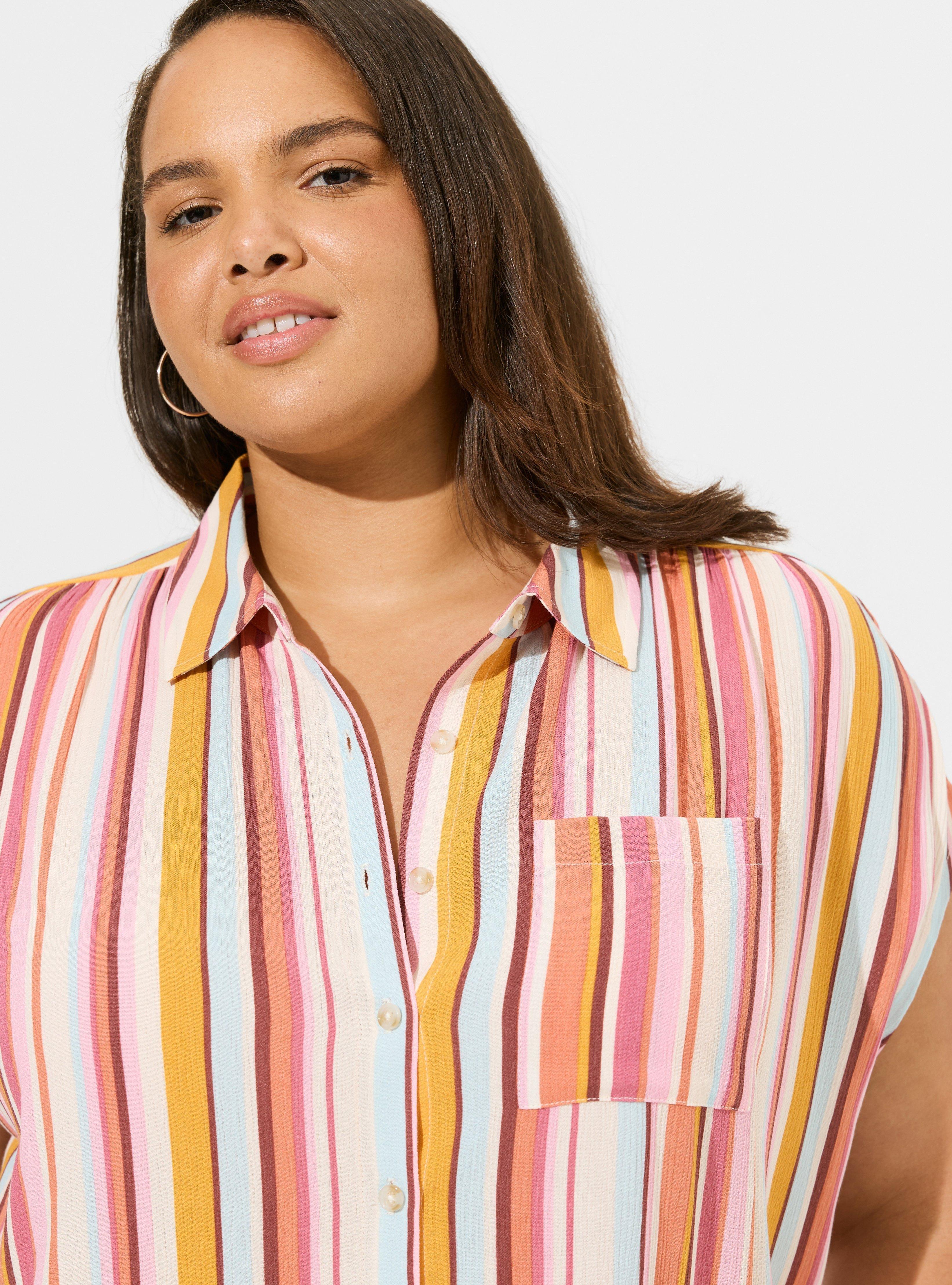 Gauze Short Sleeve Button Up Shirt