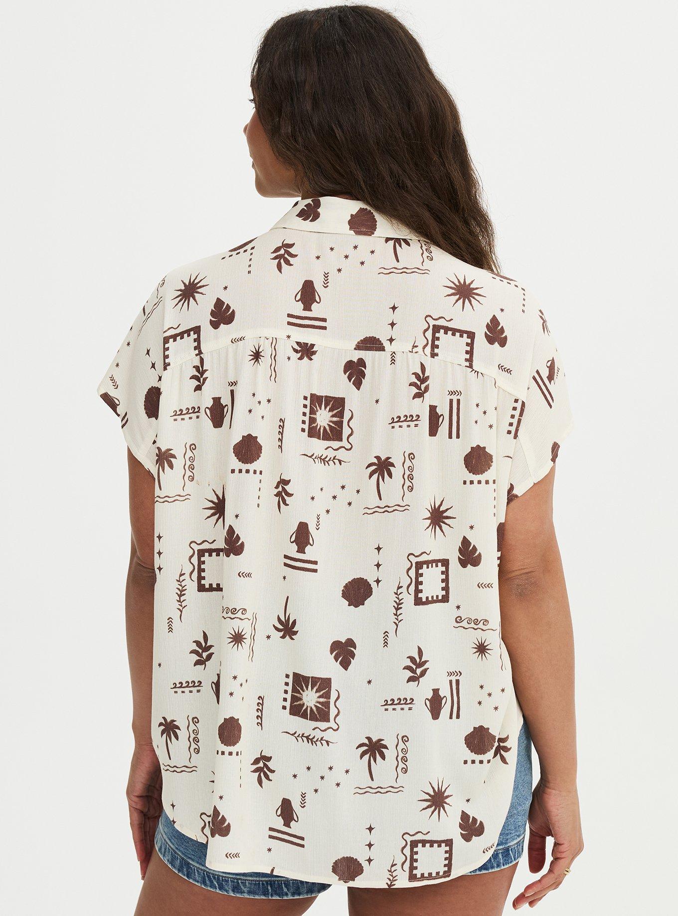 Crinkle Gauze Dolman Shirt, PICTURE PERFECT IVORY, alternate