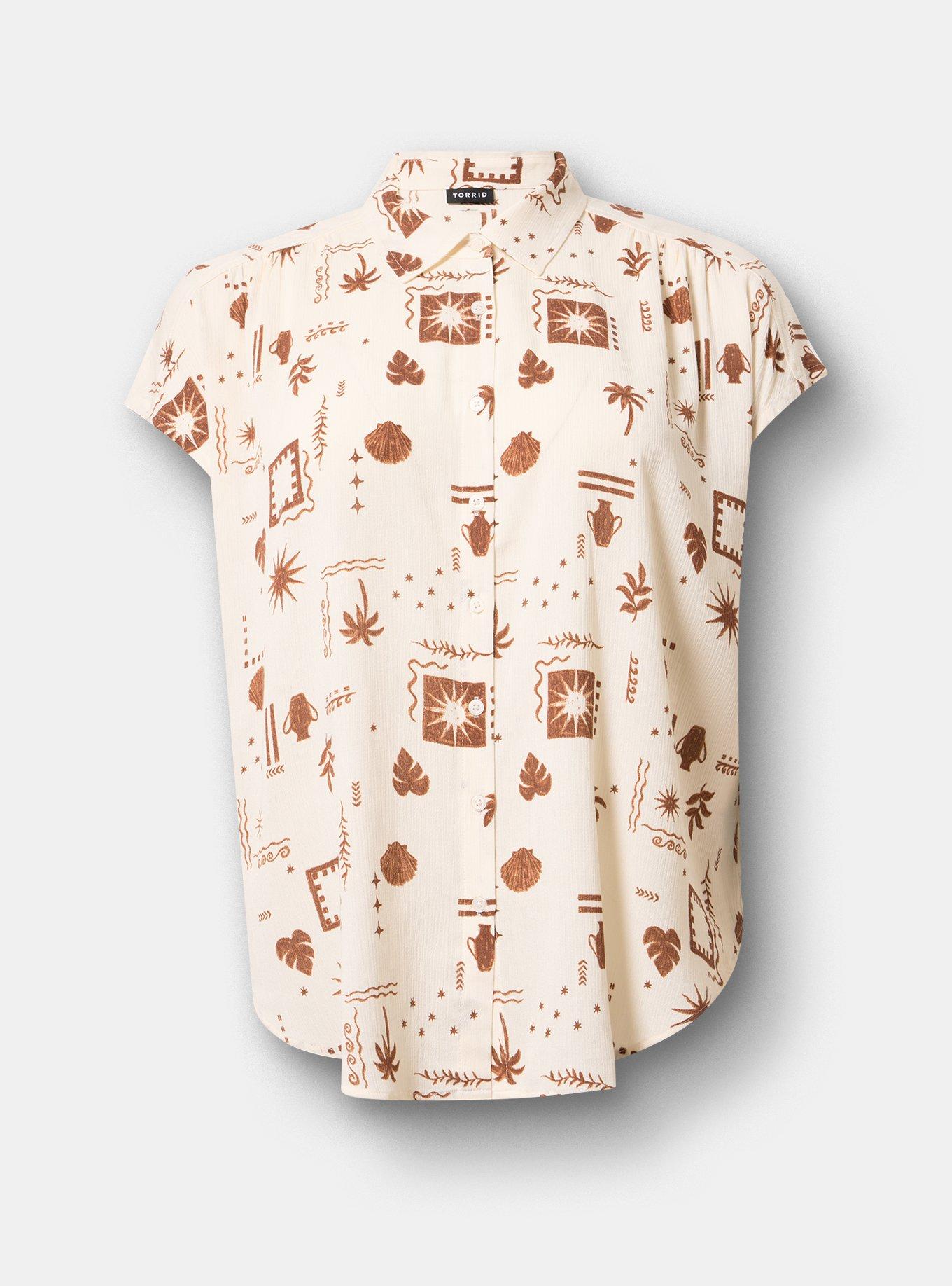 Crinkle Gauze Dolman Shirt, PICTURE PERFECT IVORY, hi-res