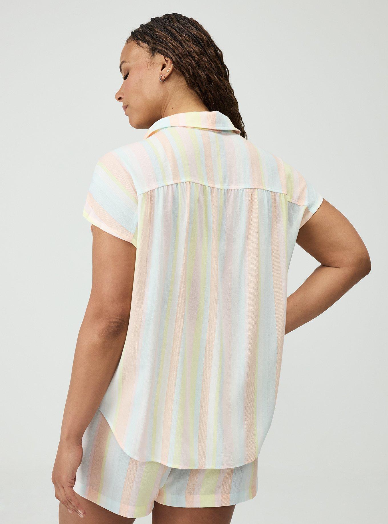 Crinkle Gauze Dolman Shirt, POLLY STRIPE MULTI, alternate