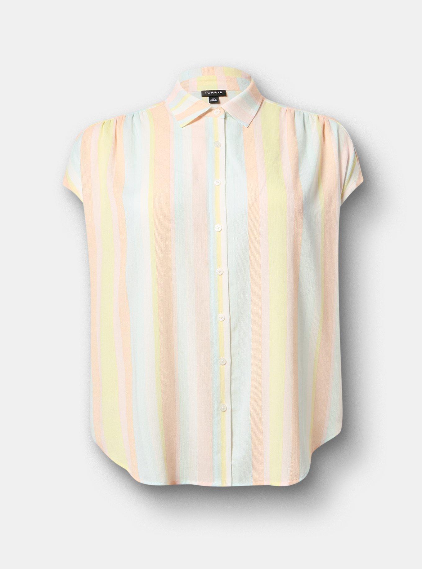 Crinkle Gauze Dolman Shirt, POLLY STRIPE MULTI, flat