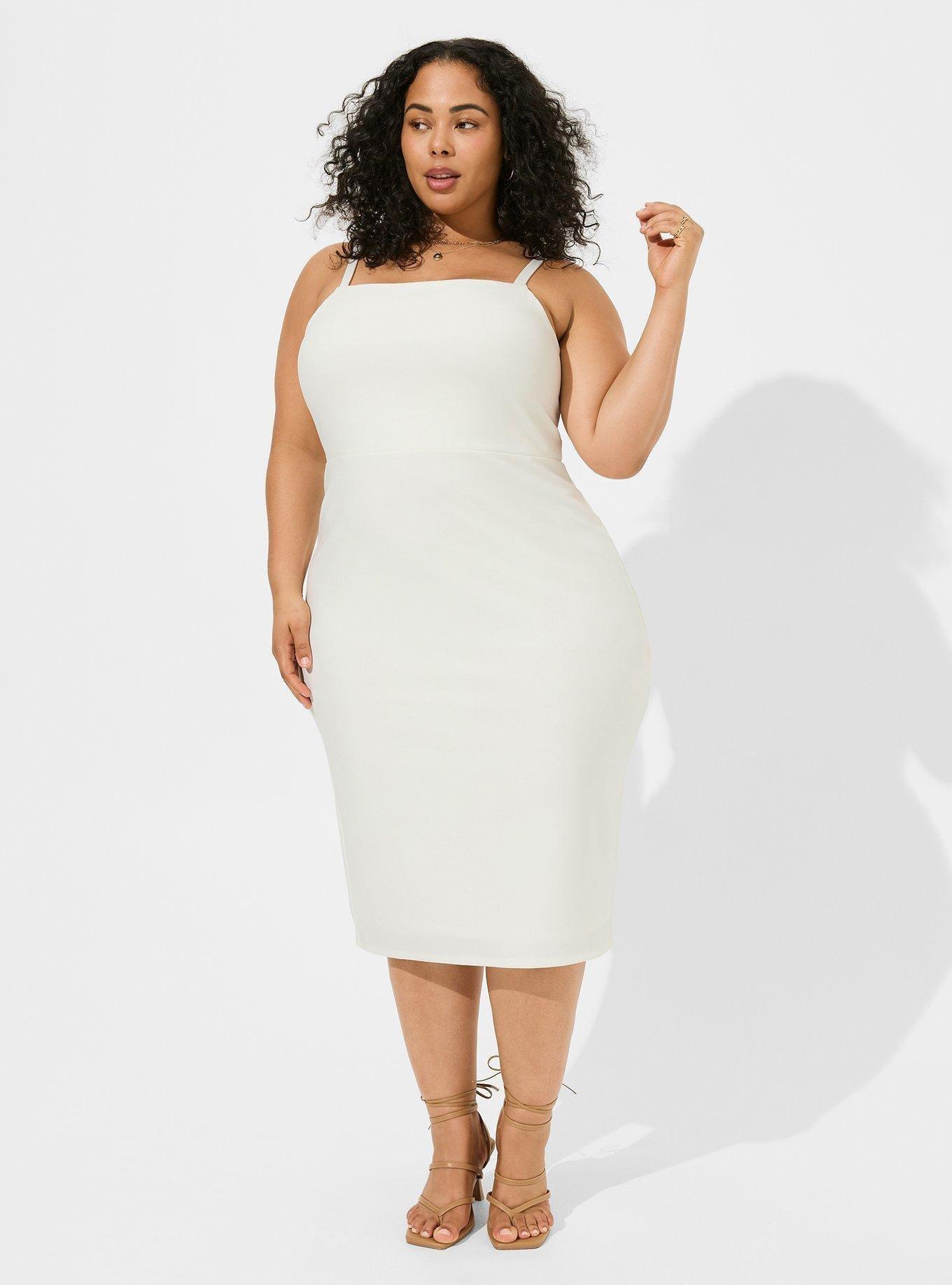 Midi Crepe High Neck Dress