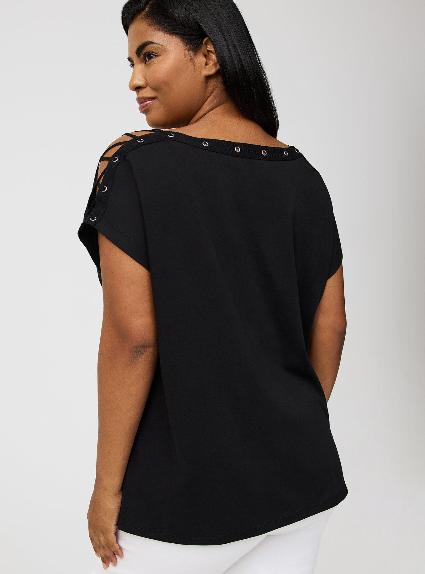 Heritage Jersey Lace Up Dolman Top