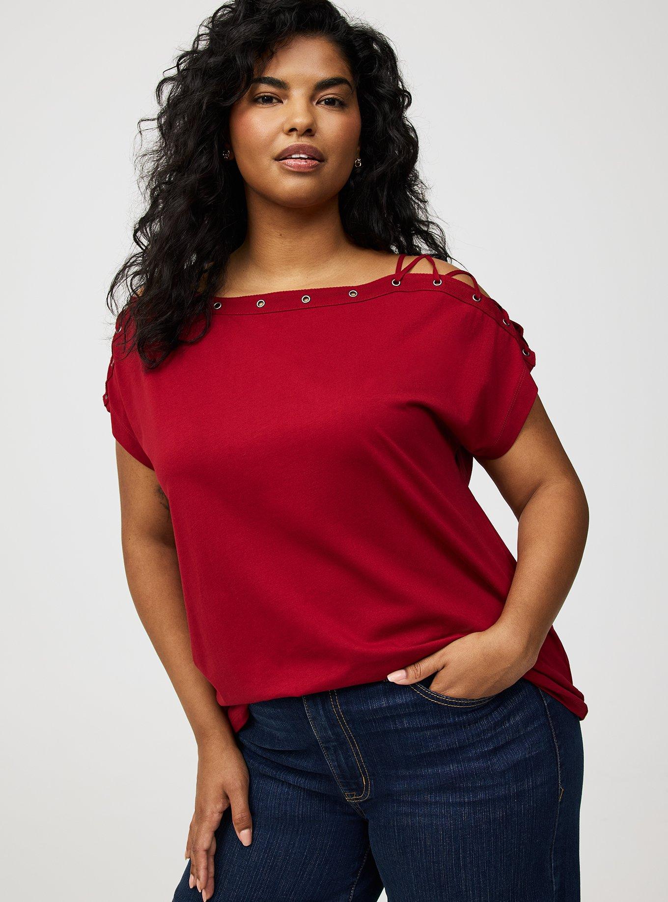 Heritage Jersey Lace-Up Dolman Top