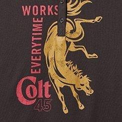 Colt 45 Classic Fit Cotton Henley Tank, PHANTOM, swatch