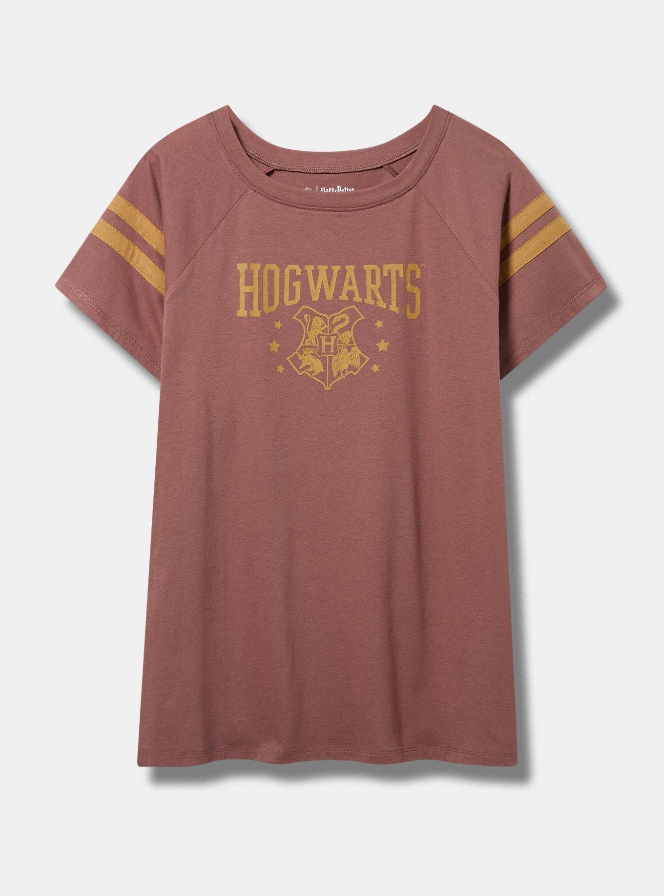 Hogwarts Classic Fit Cotton Boatneck Varsity Tee