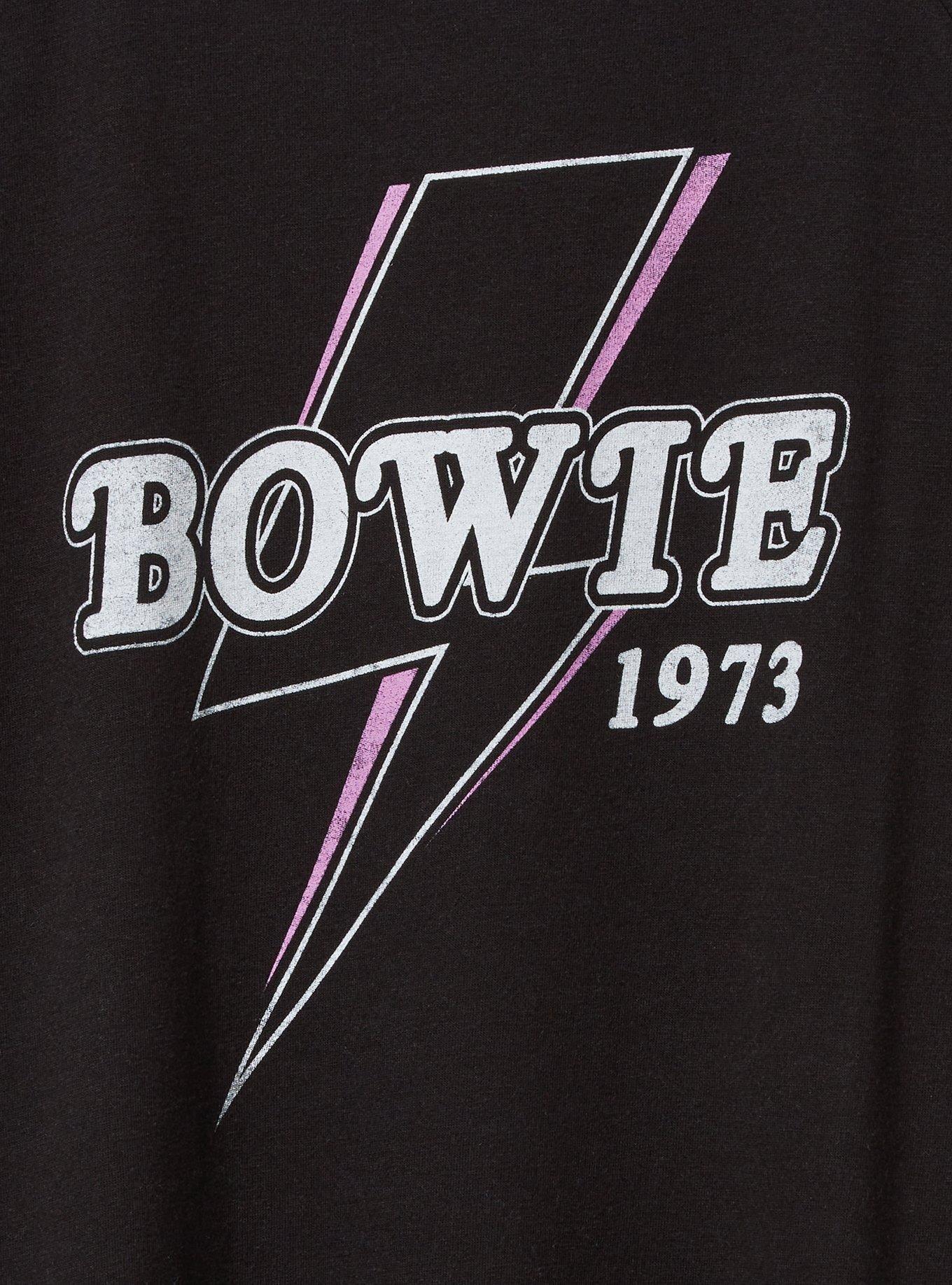 Bowie Classic Fit Cotton Boatneck Varsity Tee