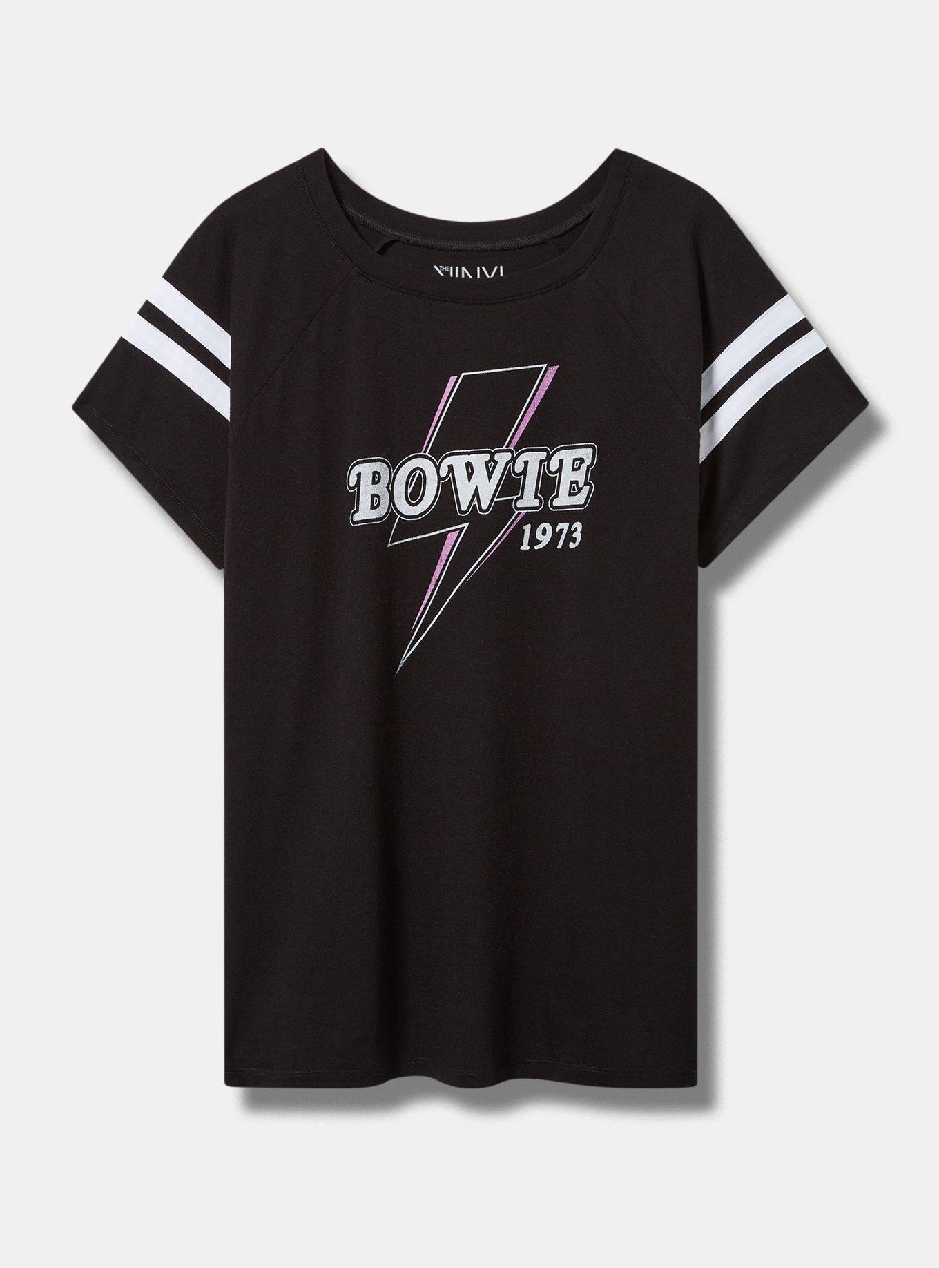 Bowie Classic Fit Cotton Boatneck Varsity Tee