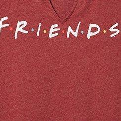 Friends Classic Fit Cotton Notch Neck, RED, swatch