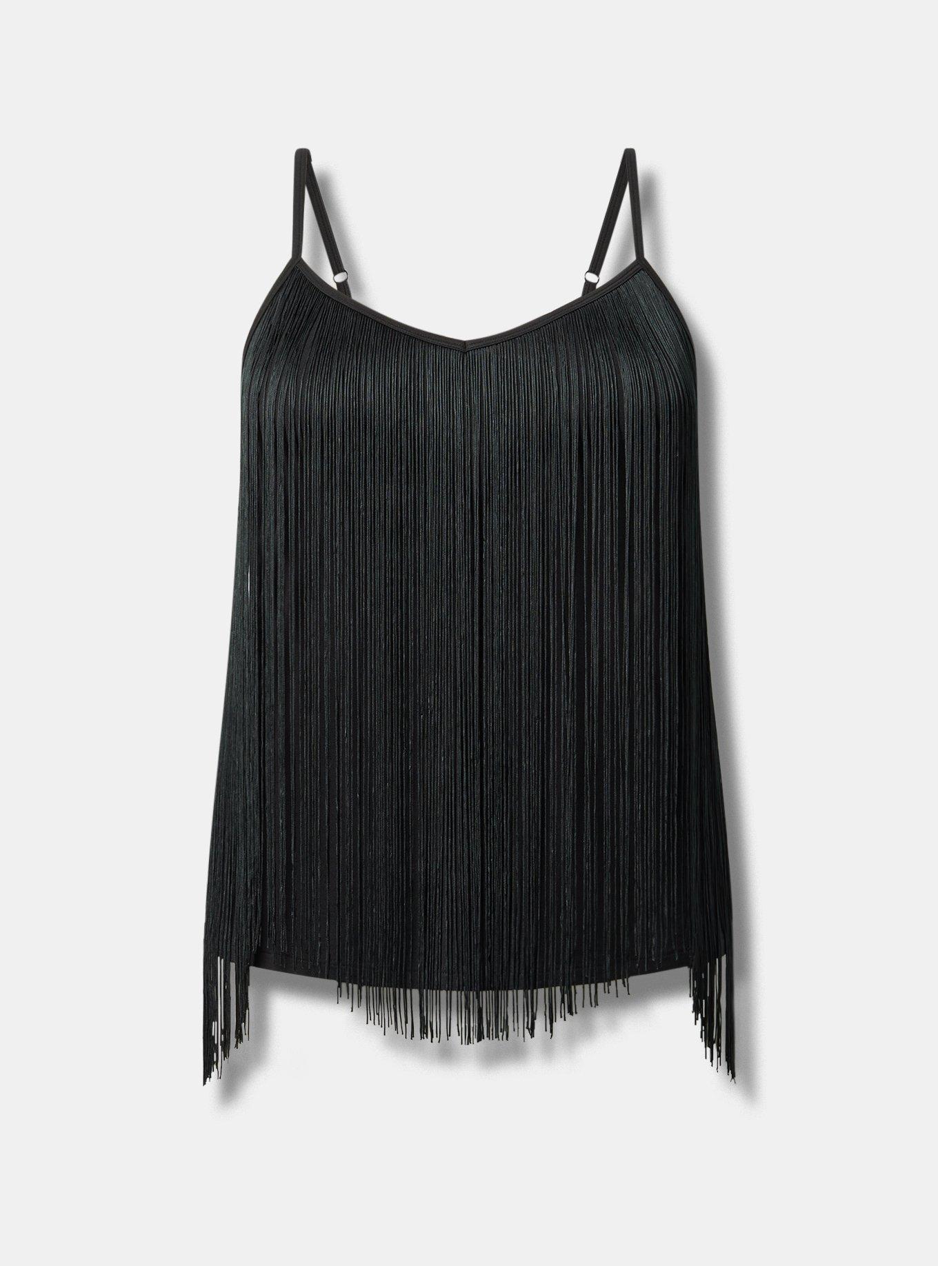 Super Soft V-Neck Fringe Top