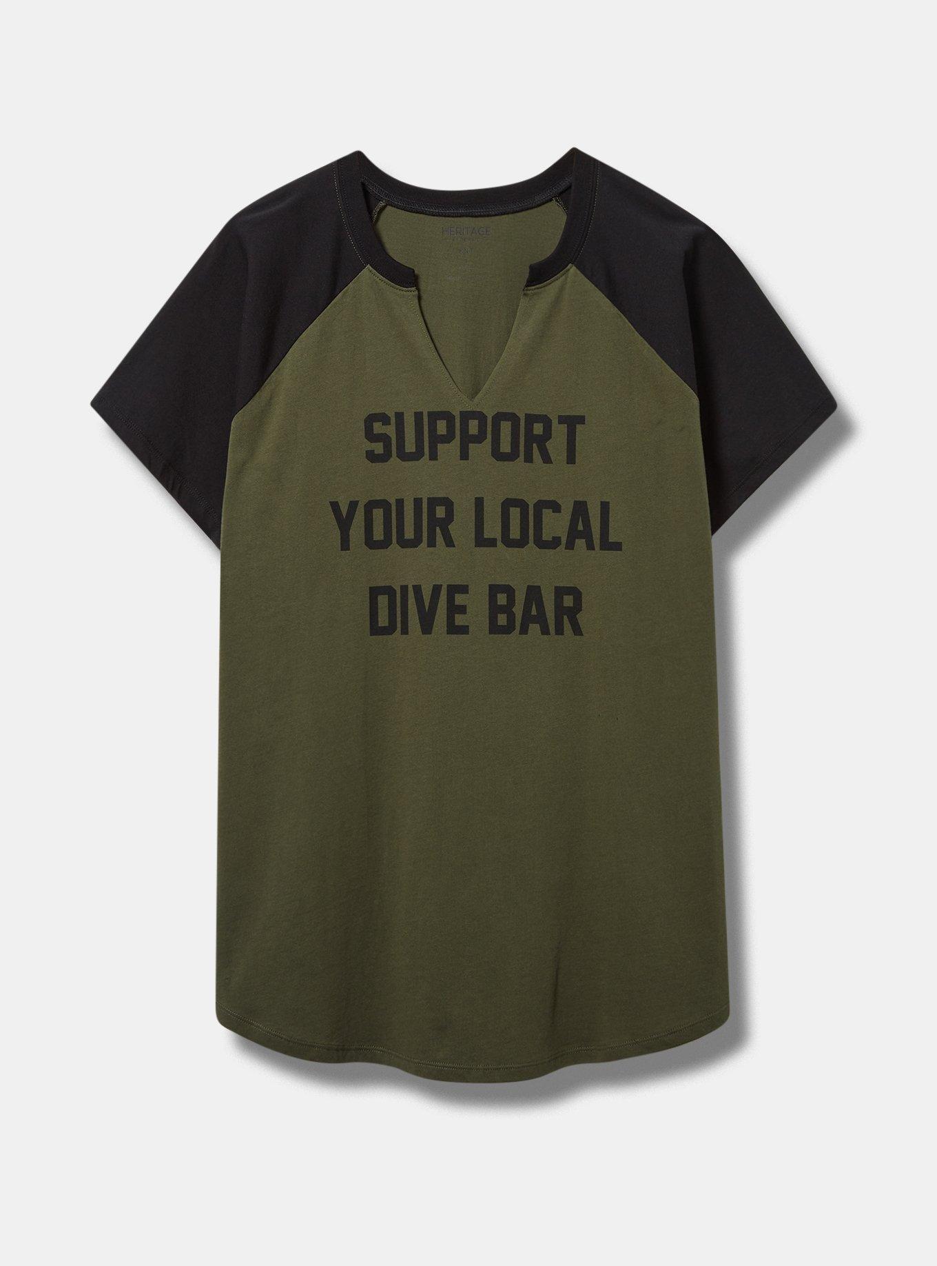 Dive Bar Classic Fit Heritage Jersey Crew Tee