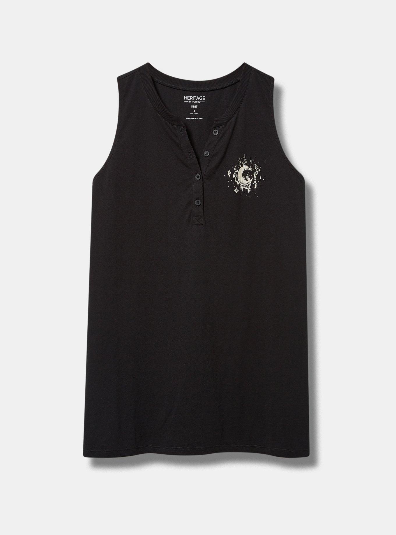 Heart Flame Classic FIt Heritage Jersey Henley Tank