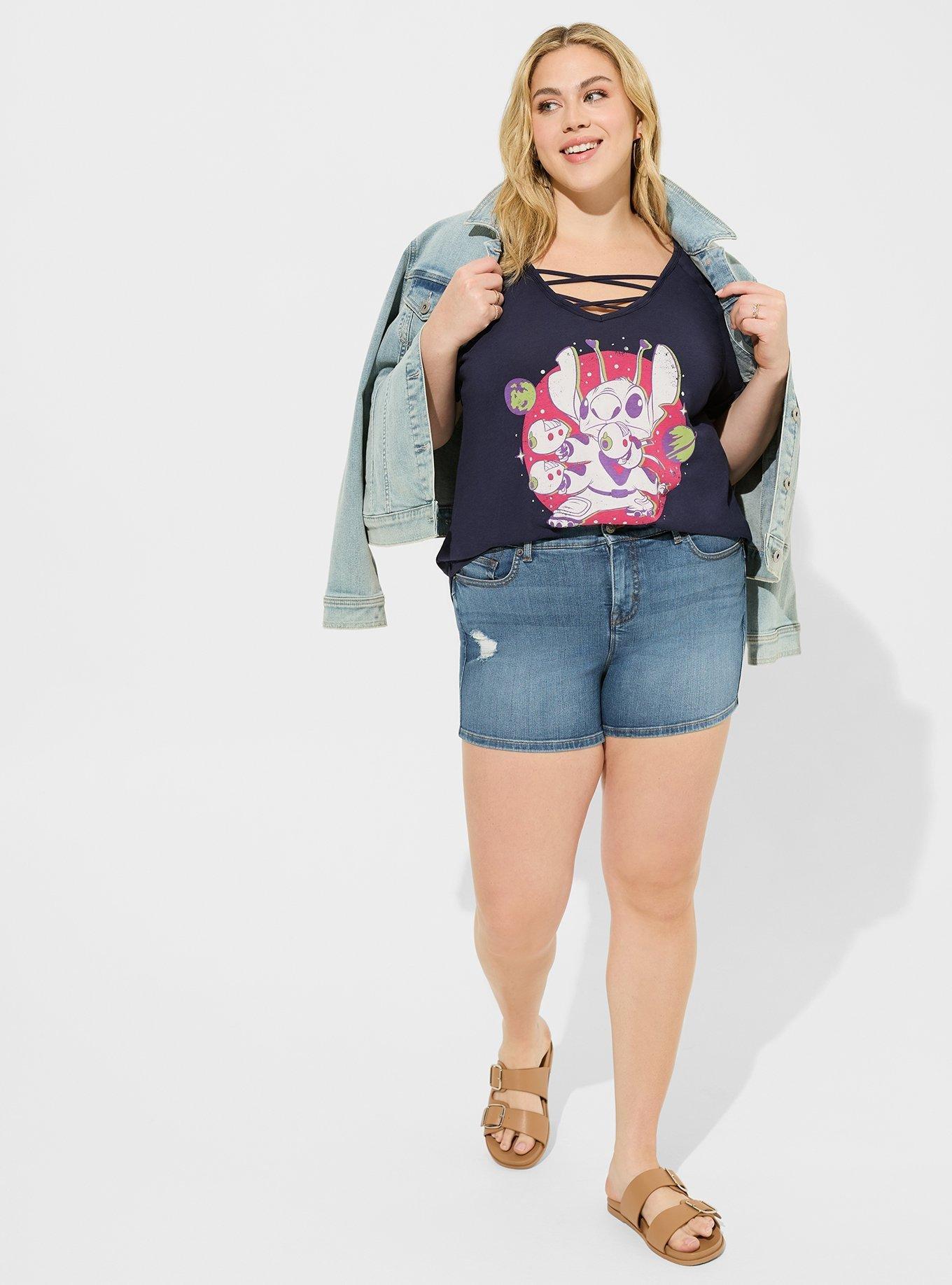 Disney Stitch Classic Fit Cotton Strappy Tee