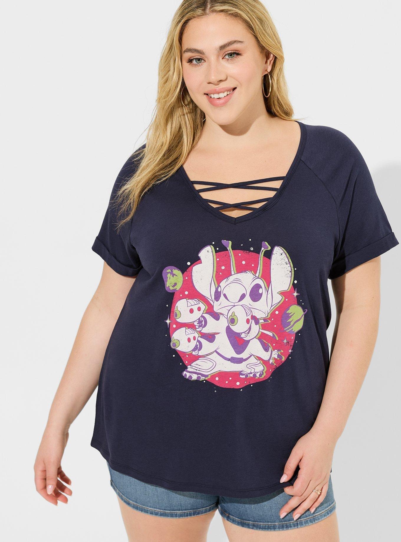 Disney Stitch Classic Fit Cotton Strappy Tee