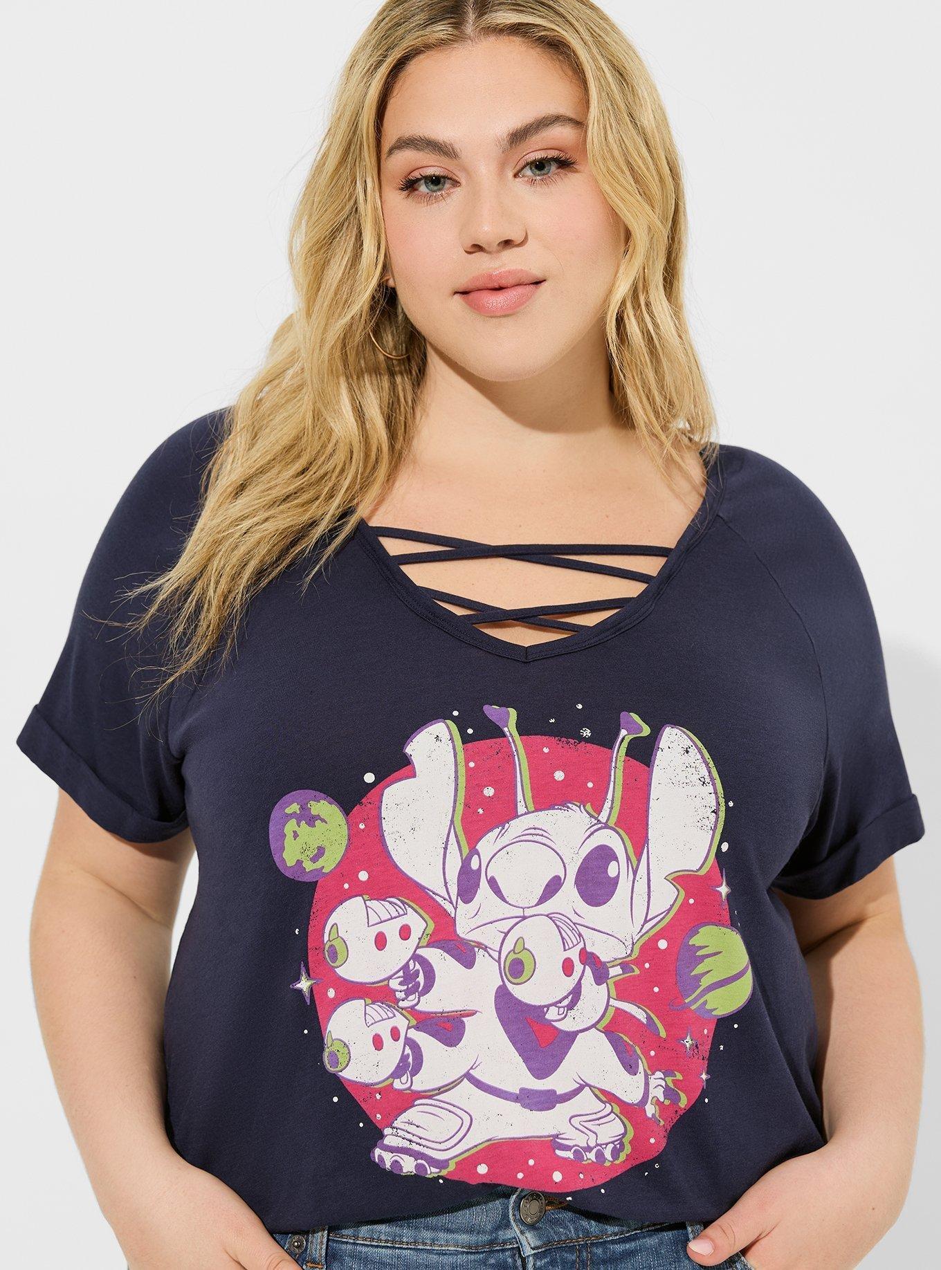 Disney Stitch Classic Fit Cotton Strappy Tee