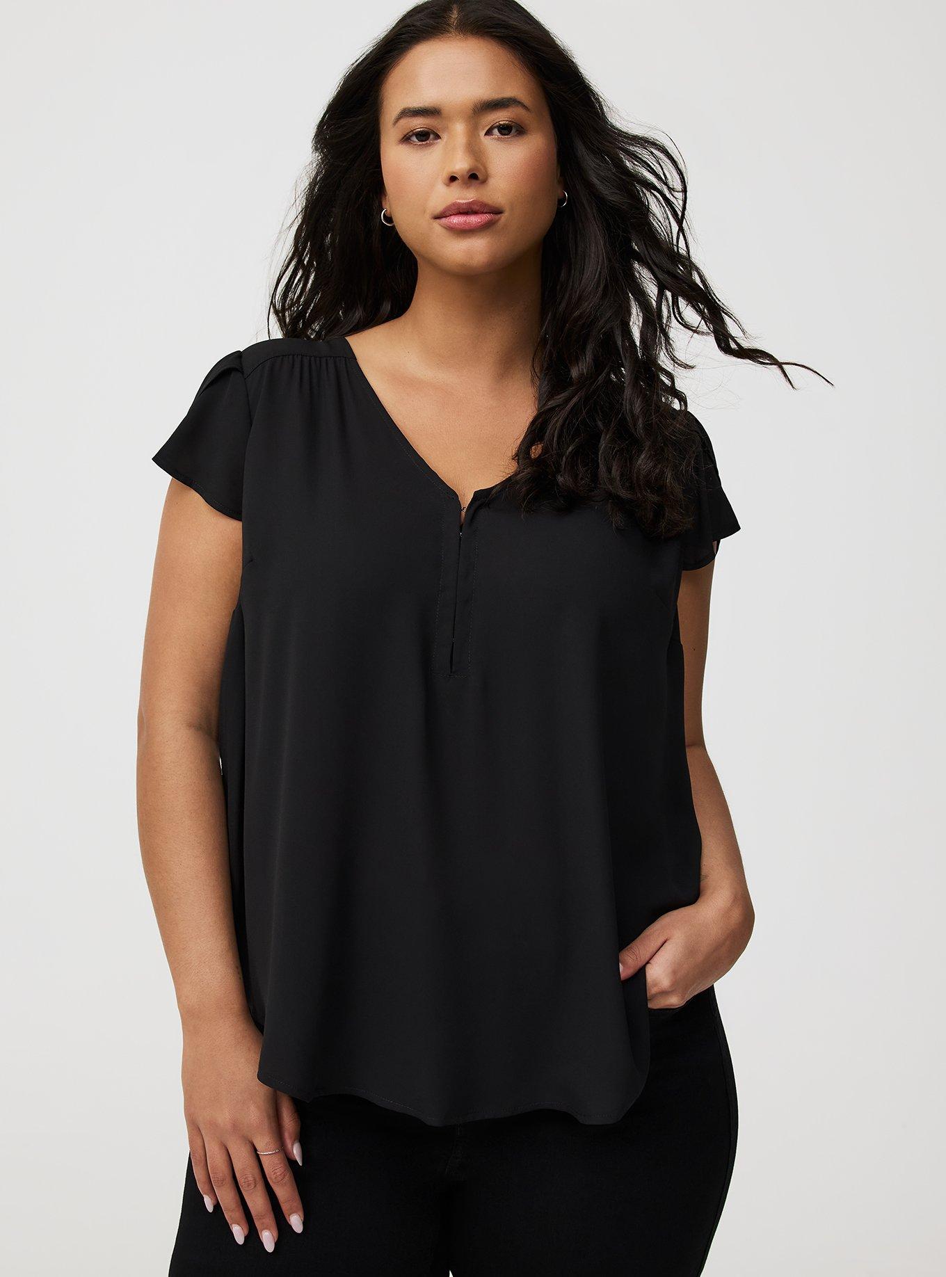 Harper Georgette Hookeye Tulip Sleeve Blouse