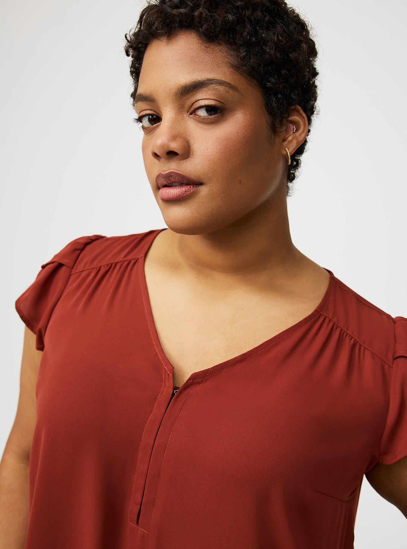 Harper Georgette Hook & Eye Blouse