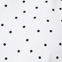Plus Size Harper Georgette Hook & Eye Blouse, SPRINKLED DOTS CLOUD DANCER, swatch