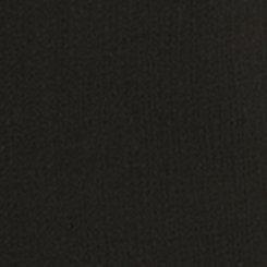 Chiffon Lace Trim 3/4 Sleeve Cold Shoulder Blouse, DEEP BLACK, swatch