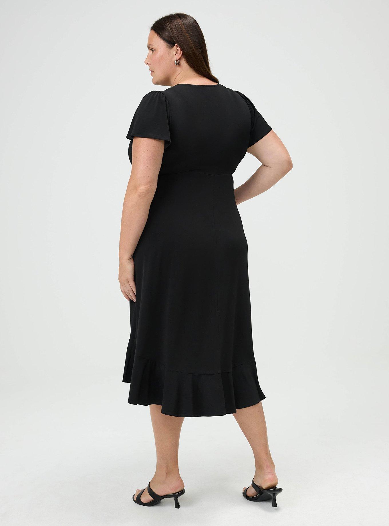 black midi dress near me Petal and Pup Women's Melrose and pleated details Black Midi Dresses - Shop