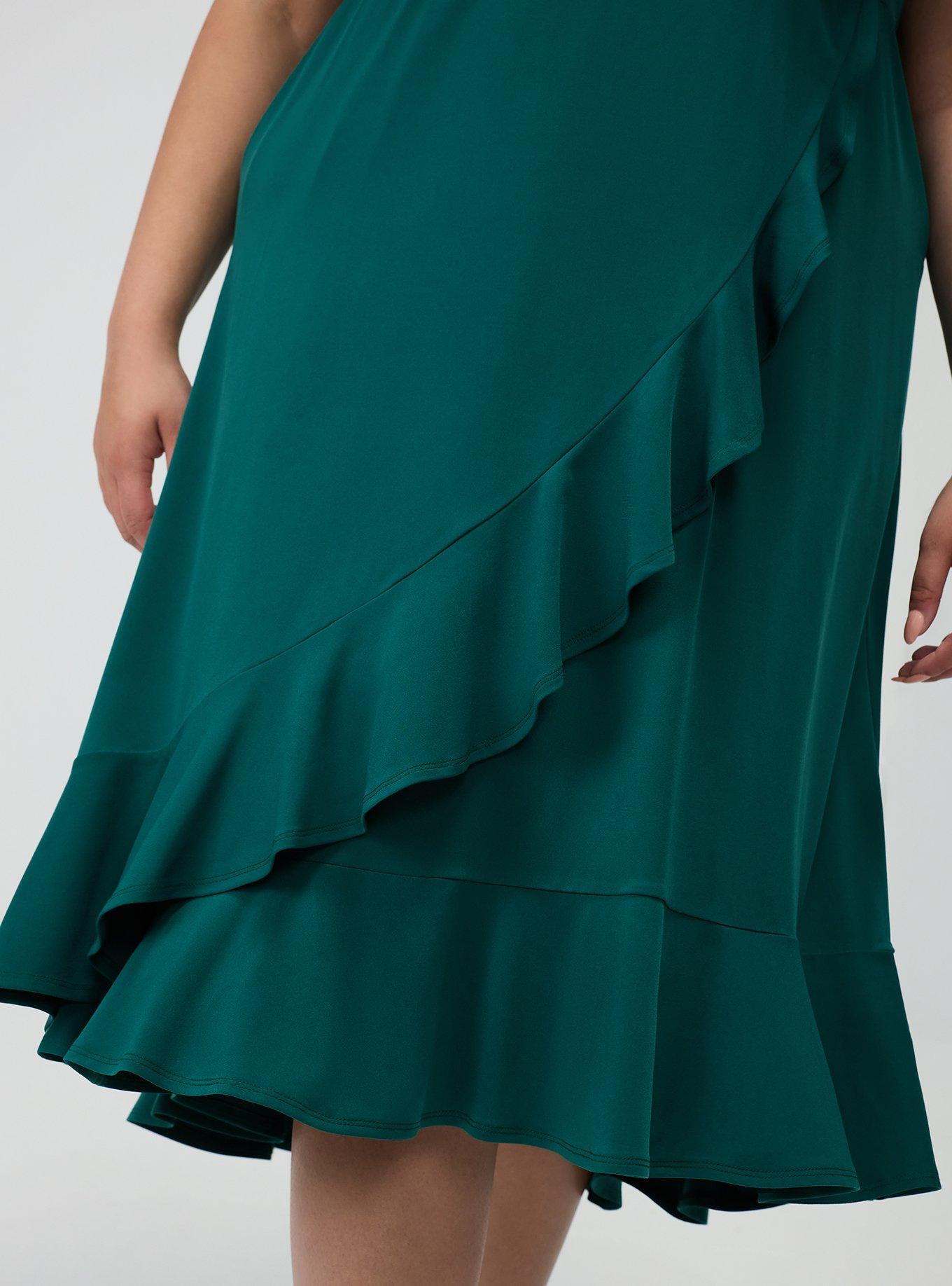 Surplice Midi Dress, BOTANICAL GARDEN, alternate