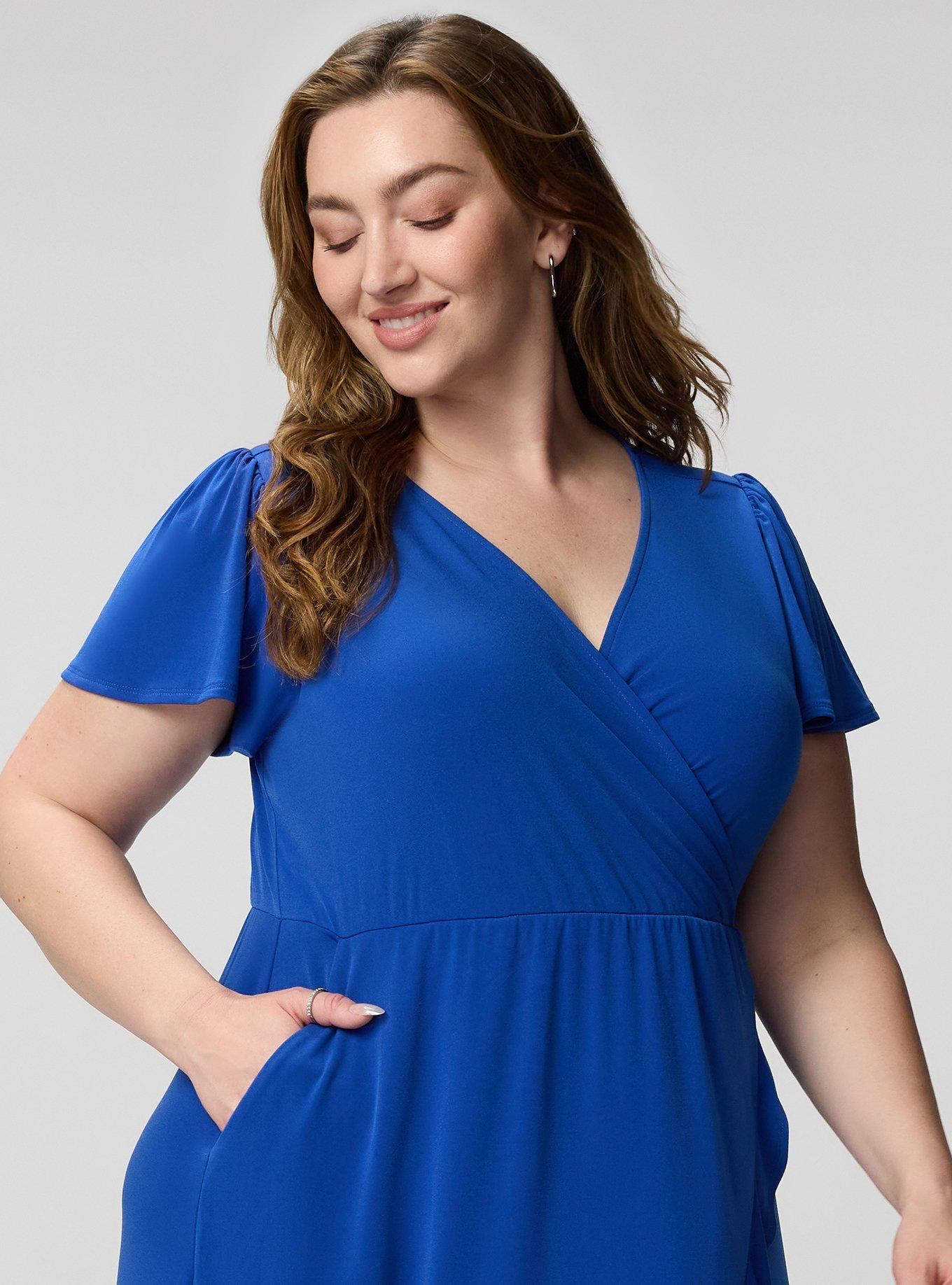 Surplice Midi Dress, SURF THE WEB, alternate