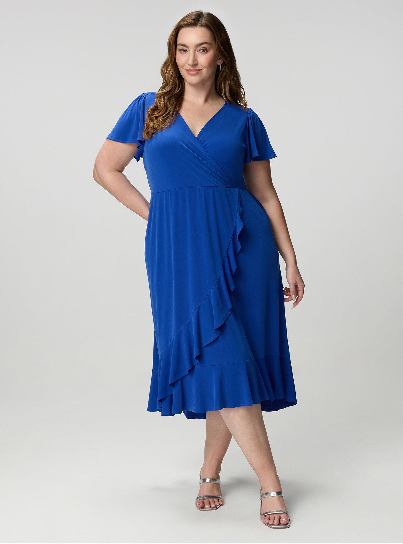 Surplice Midi Dress, SURF THE WEB, hi-res