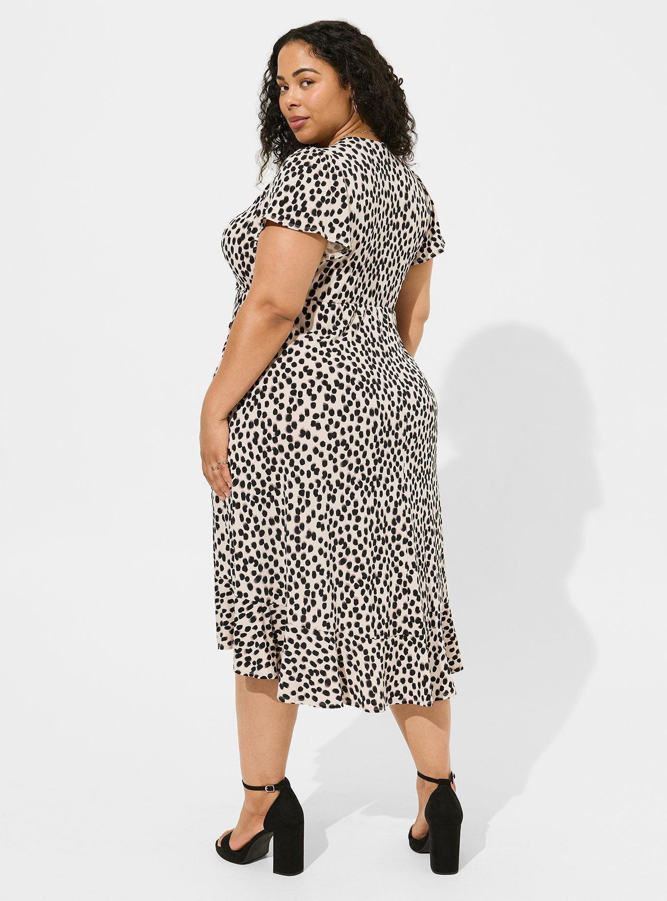 Midi Surplice Tiered Dress