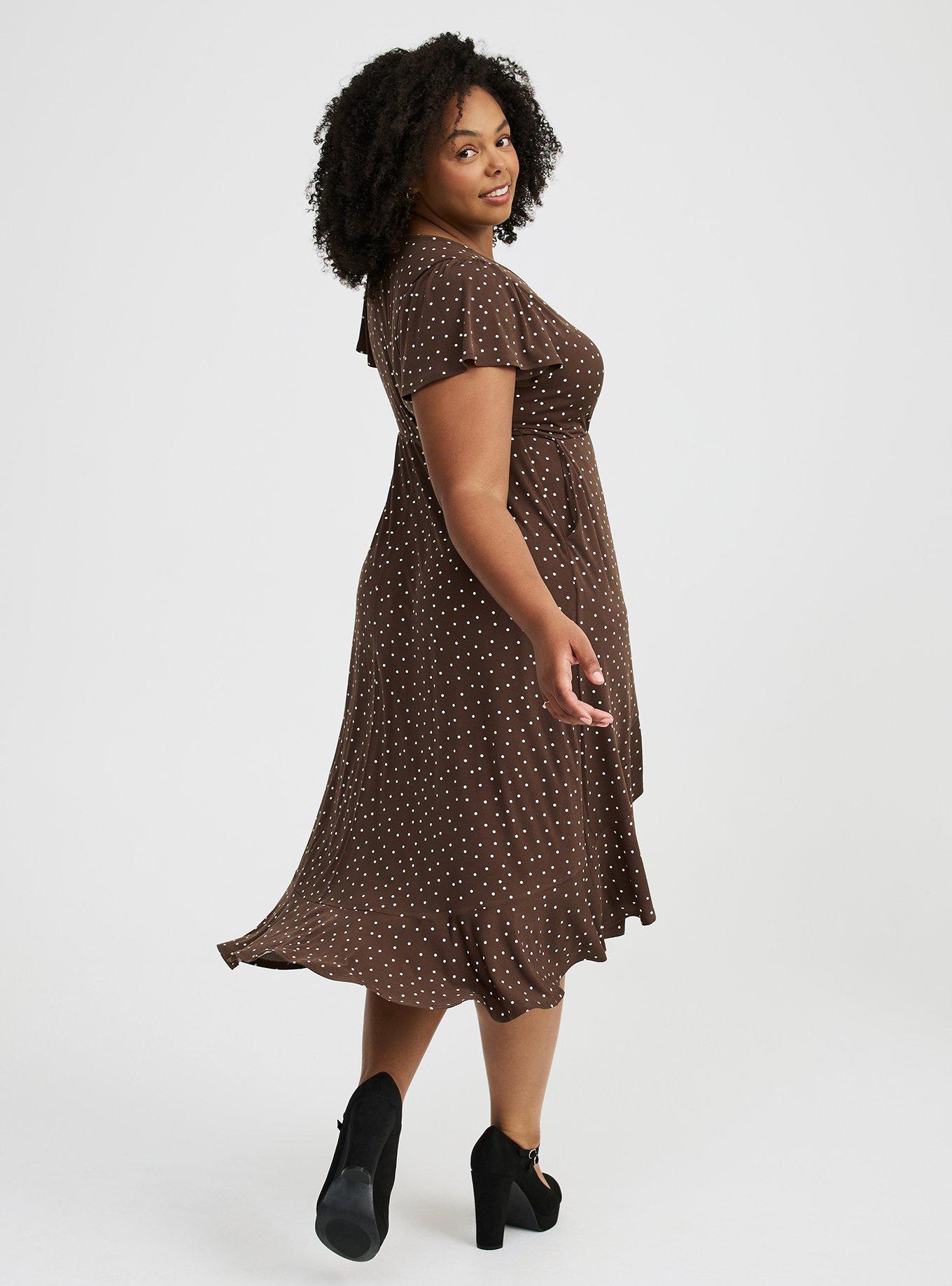 Midi Surplice Tiered Dress