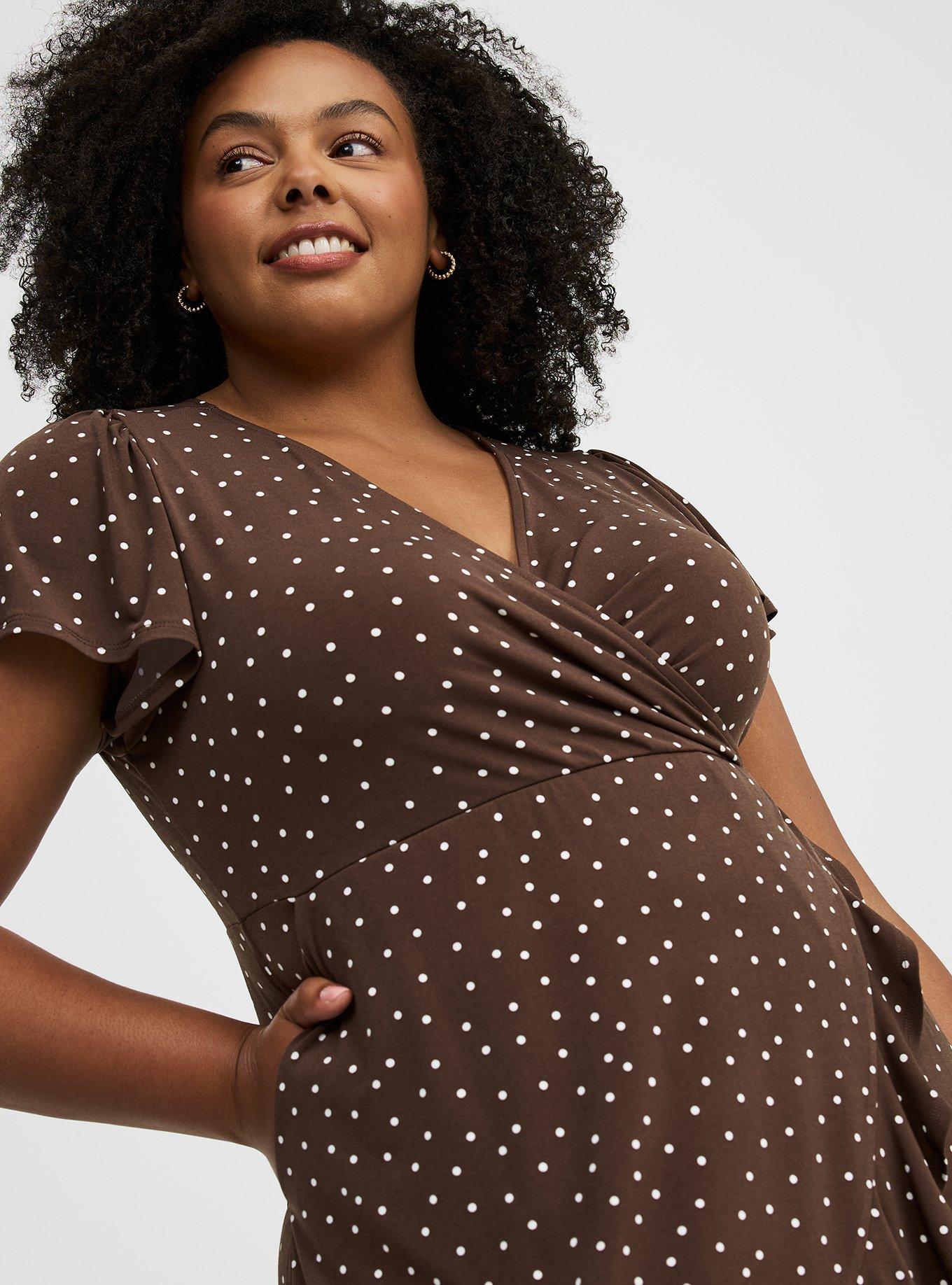 Midi Surplice Tiered Dress